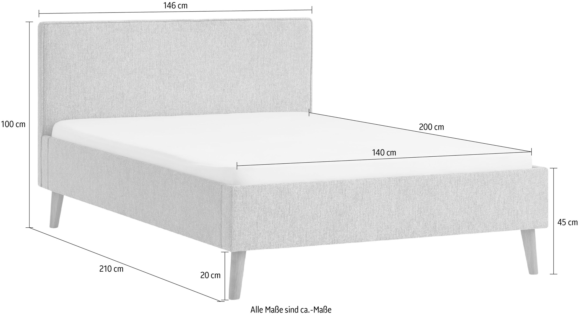 meise.möbel Polsterbett »Twister«, erhältlich in den Breiten 140 & 180cm