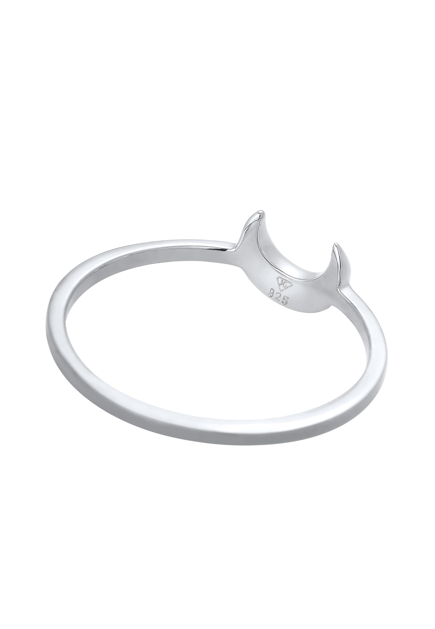 Elli Fingerring »Halbmond Mond Astro Basic 925 Silber«