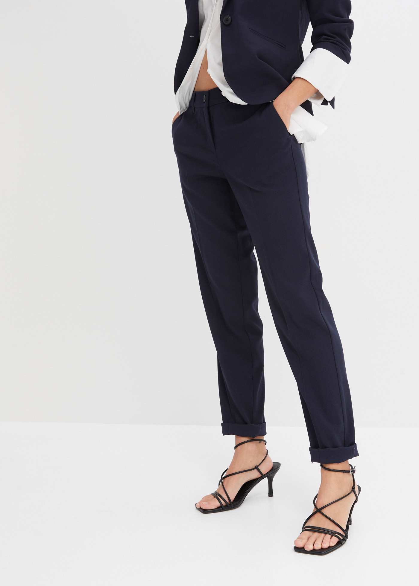 bonprix Anzughose Slim fit Passform, mit Stretchanteil, mit Bügelfalte