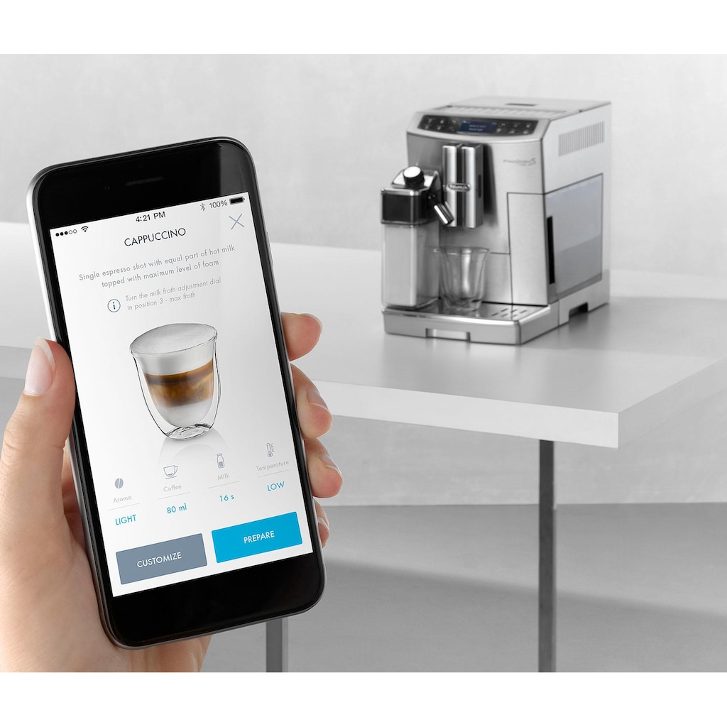 De'Longhi Kaffeevollautomat »PrimaDonna S Evo ECAM 510.55.M«, LatteCrema Milchsystem, App-Steuerung