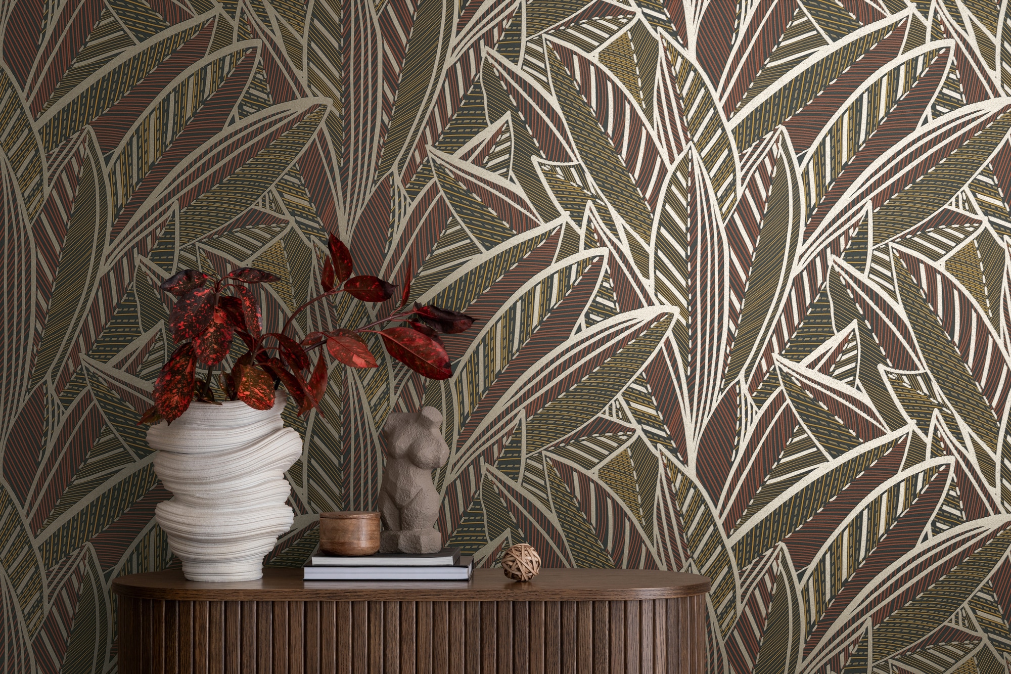 A.S. Création Vliestapete "French Affair Blätter-Tapete Mustertapete Floral Blattmuster" leicht glänzend strukturiert Vliestapete Blatt-Motiv für Schlafzimmer Küche Wohnzimmer Blätter Flur