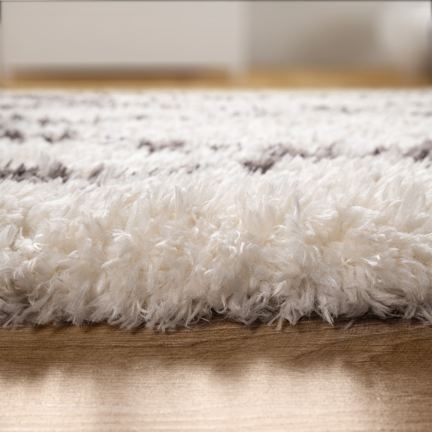 Paco Home Hochflor-Teppich "Maghreb 77" rechteckig 44 Höhe modernes Rauten günstig online kaufen