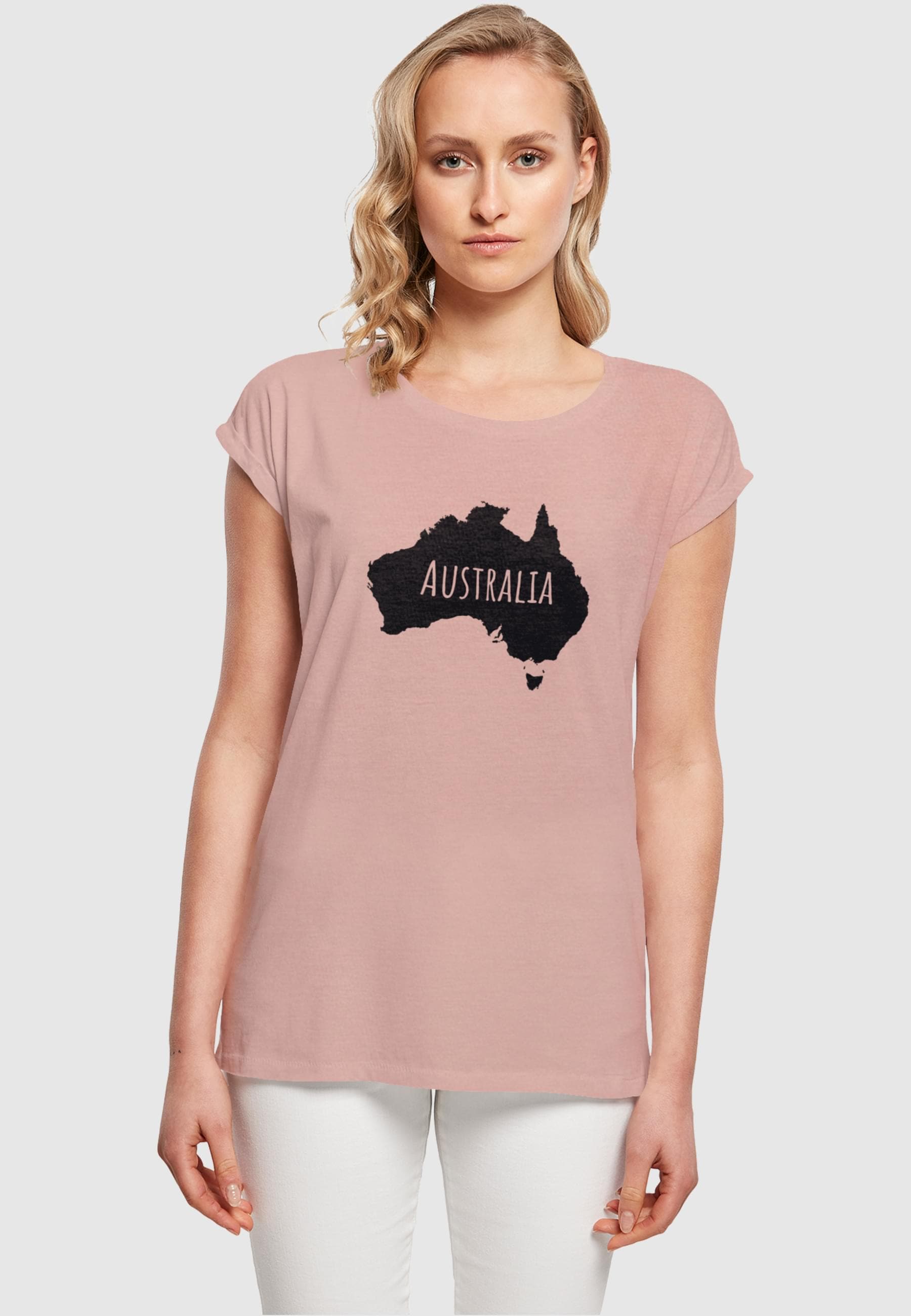 Merchcode T-Shirt »Merchcode Damen Ladies Australia Extended Shoulder Tee«, (1 tlg.)