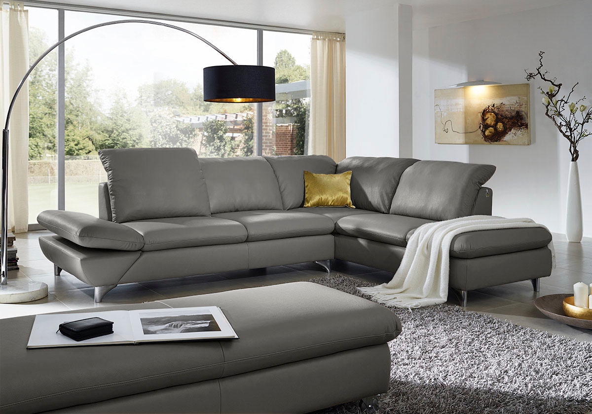 W.SCHILLIG Ecksofa "Taoo, elegant und zeitlos, bequem, L-Form, Breite 296cm" mit Sitziefenverstellung & Kopfteilverstellung