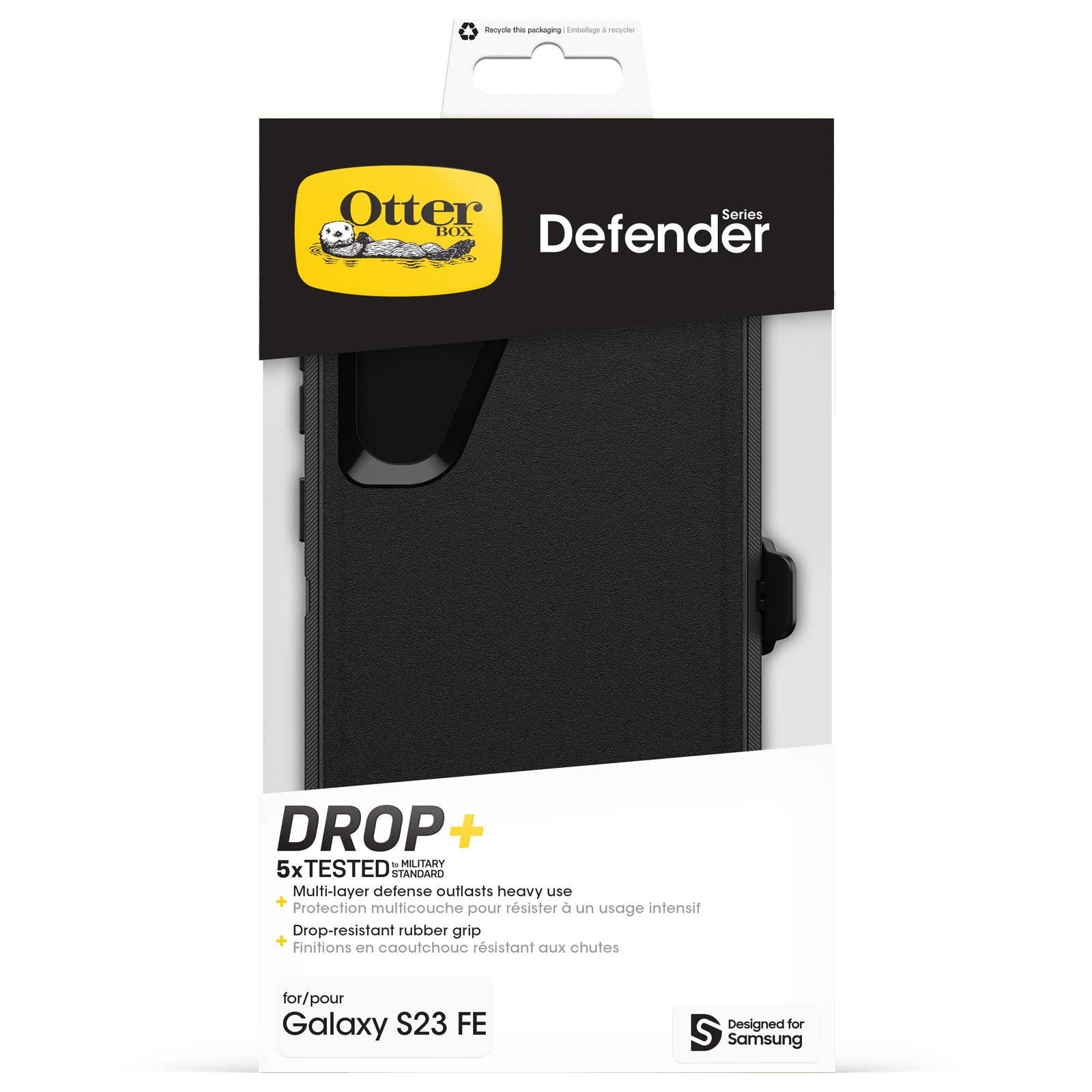 Otterbox Handyhülle »Defender«, für Samsung Galaxy S23 FE, integrierter Ständer, stabil, stoßsicher