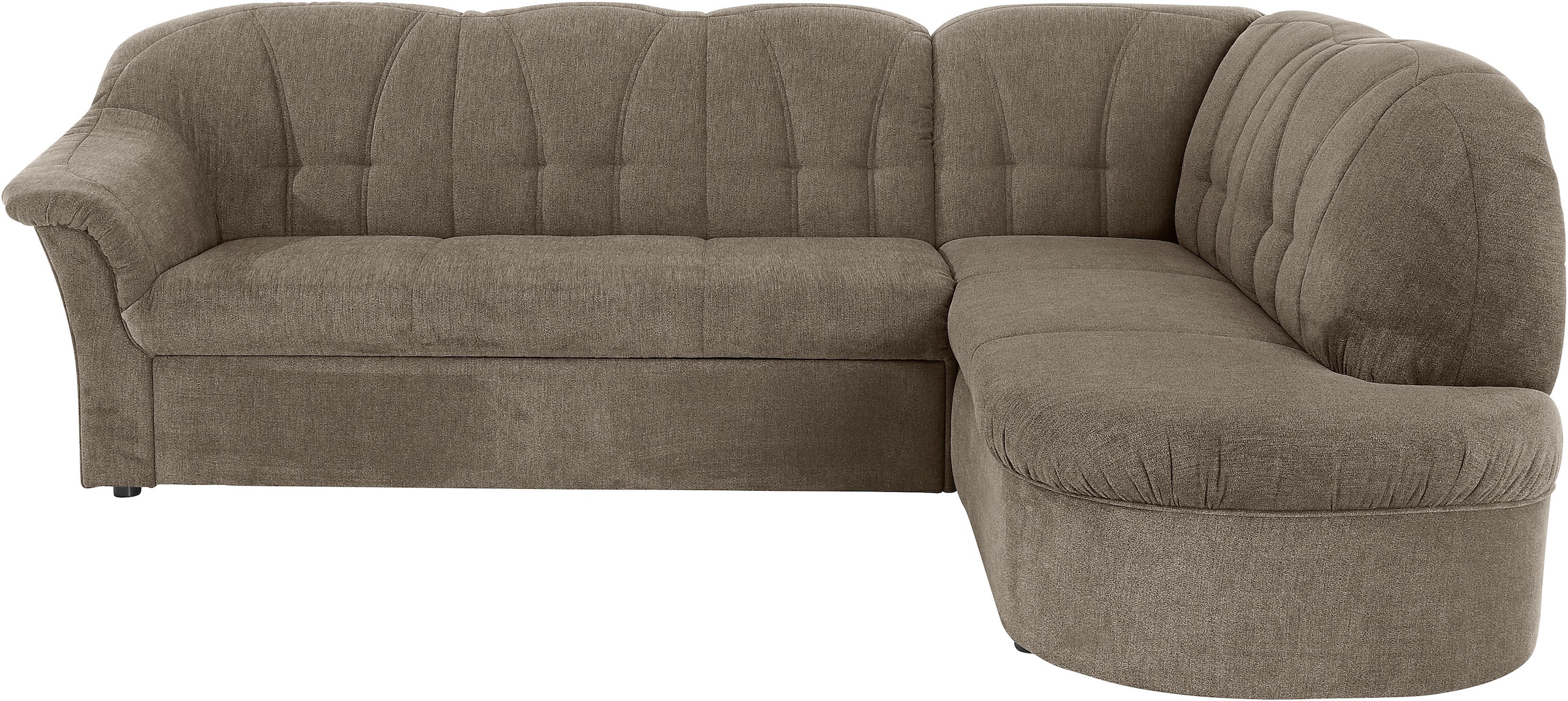 DOMO collection Ecksofa »Pegnitz, elegante Rückensteppung, zeitlose Formensprache, L-Form«, wahlweise mit Bettfunktion