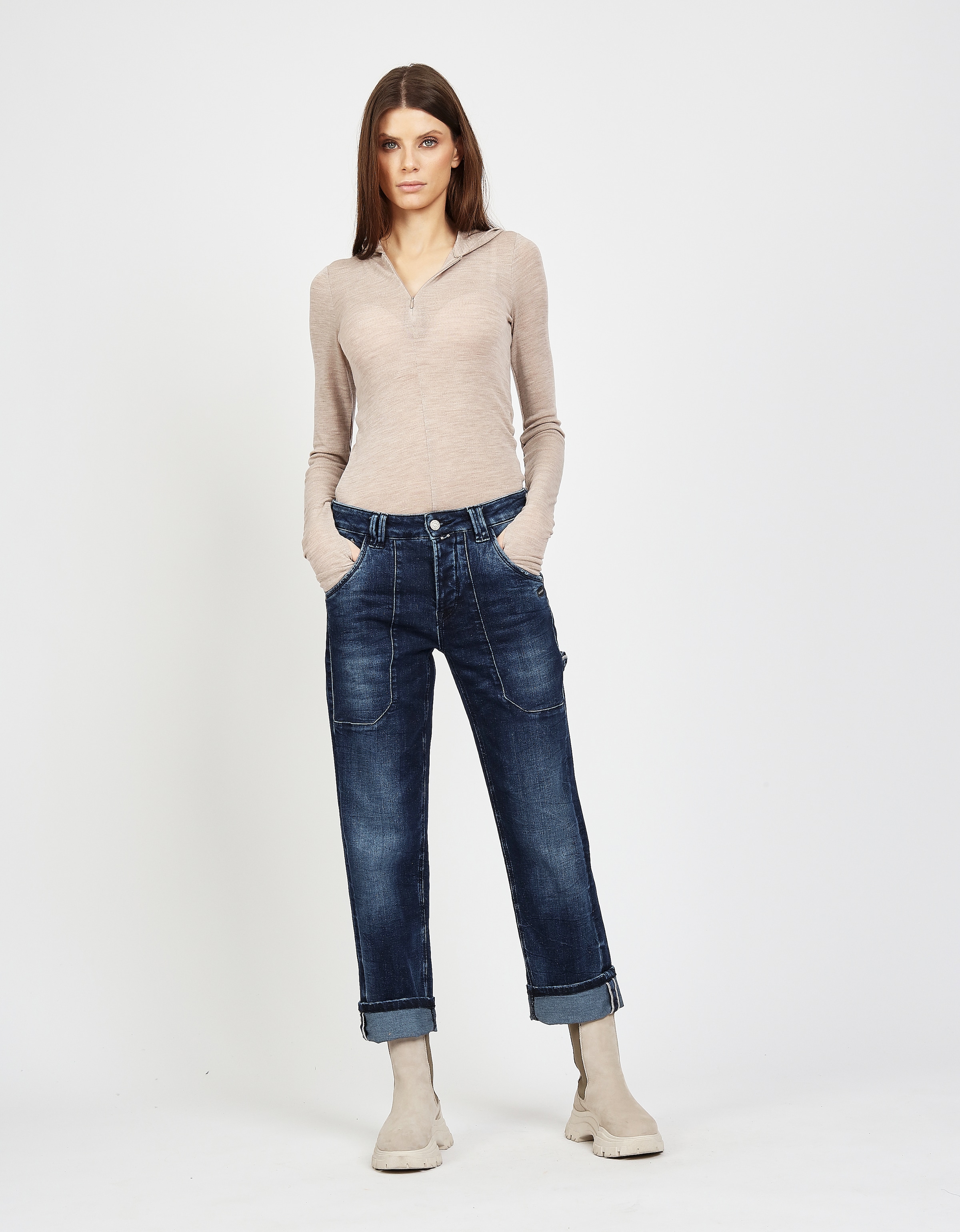 GANG Straight-Jeans »94THELMA WORKER«, mit aufgesetzten Taschen und typischen Workerdetails