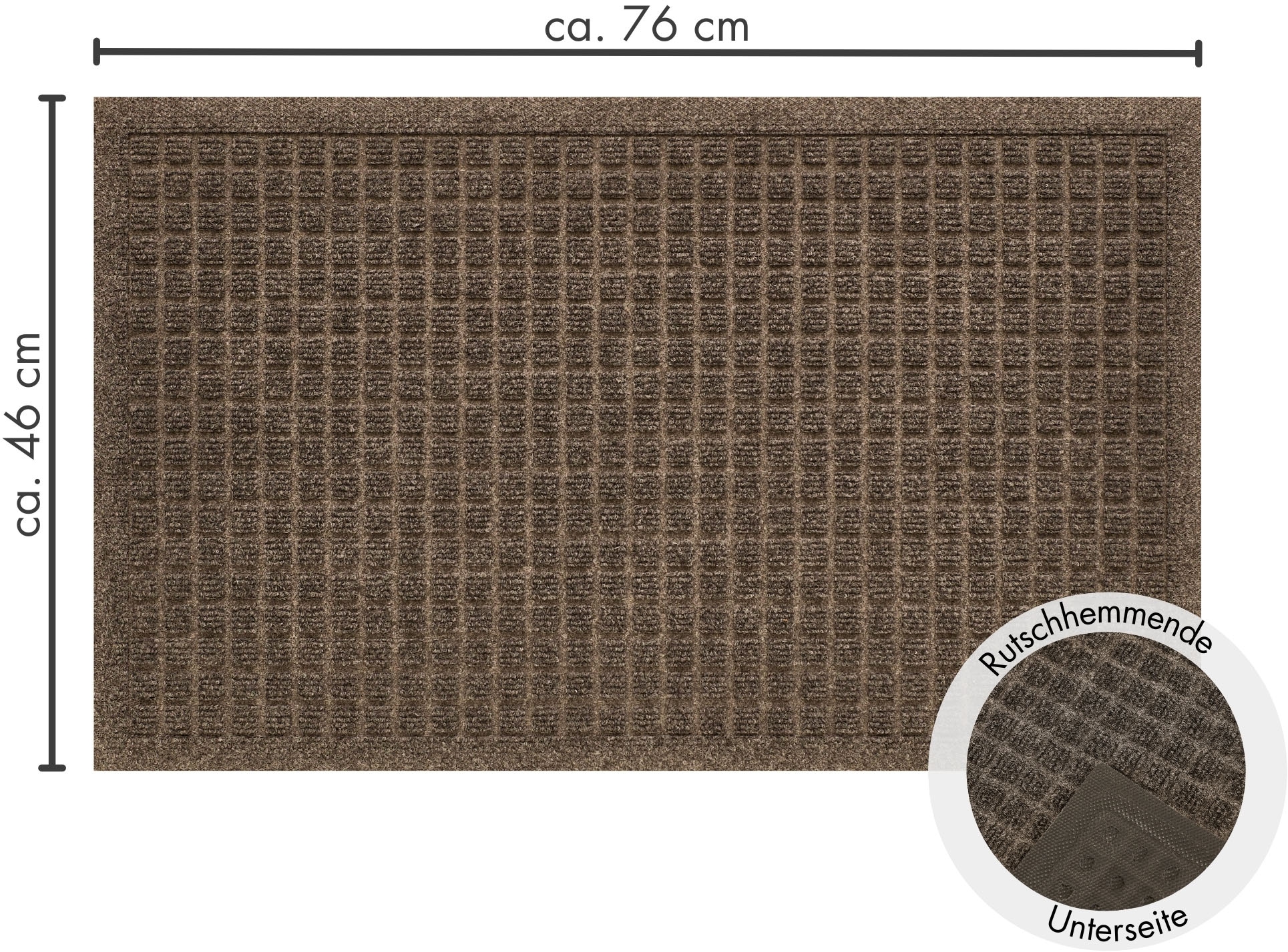 Andiamo Fußmatte »Kenora« rechteckig 8,5 mm Höhe Schmutzfangmatte, robust, waschbar, Türmatte, rutschhemmend