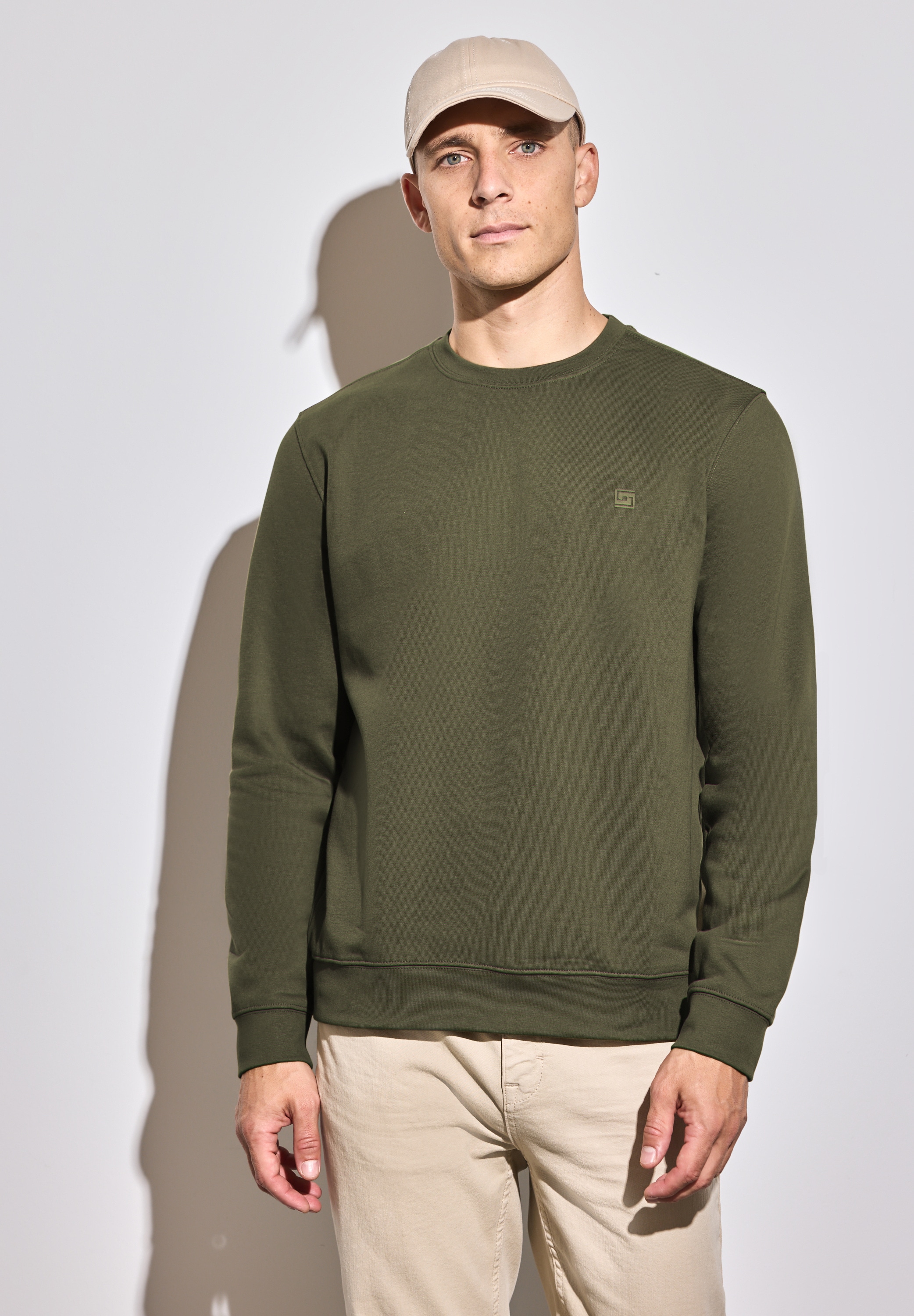STREET ONE MEN Sweatshirt, im soften Baumwoll-Mix günstig online kaufen