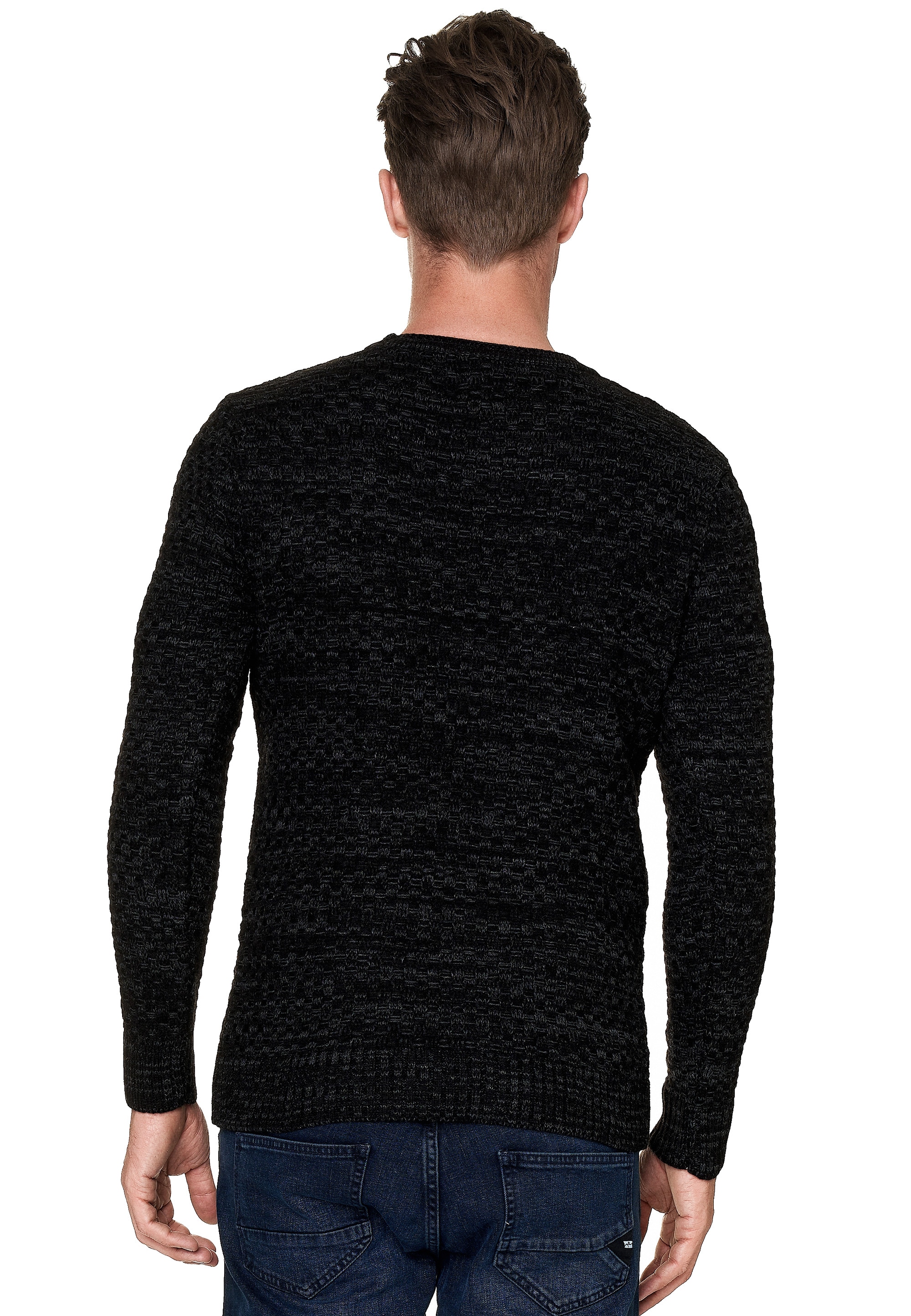 Rusty Neal Strickpullover, im melierten Design