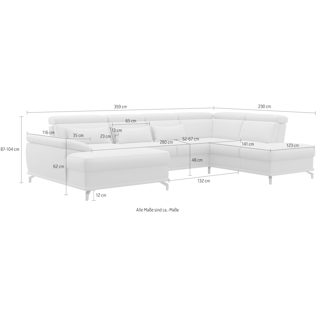 sit&more Wohnlandschaft »Cabrio U-Form«