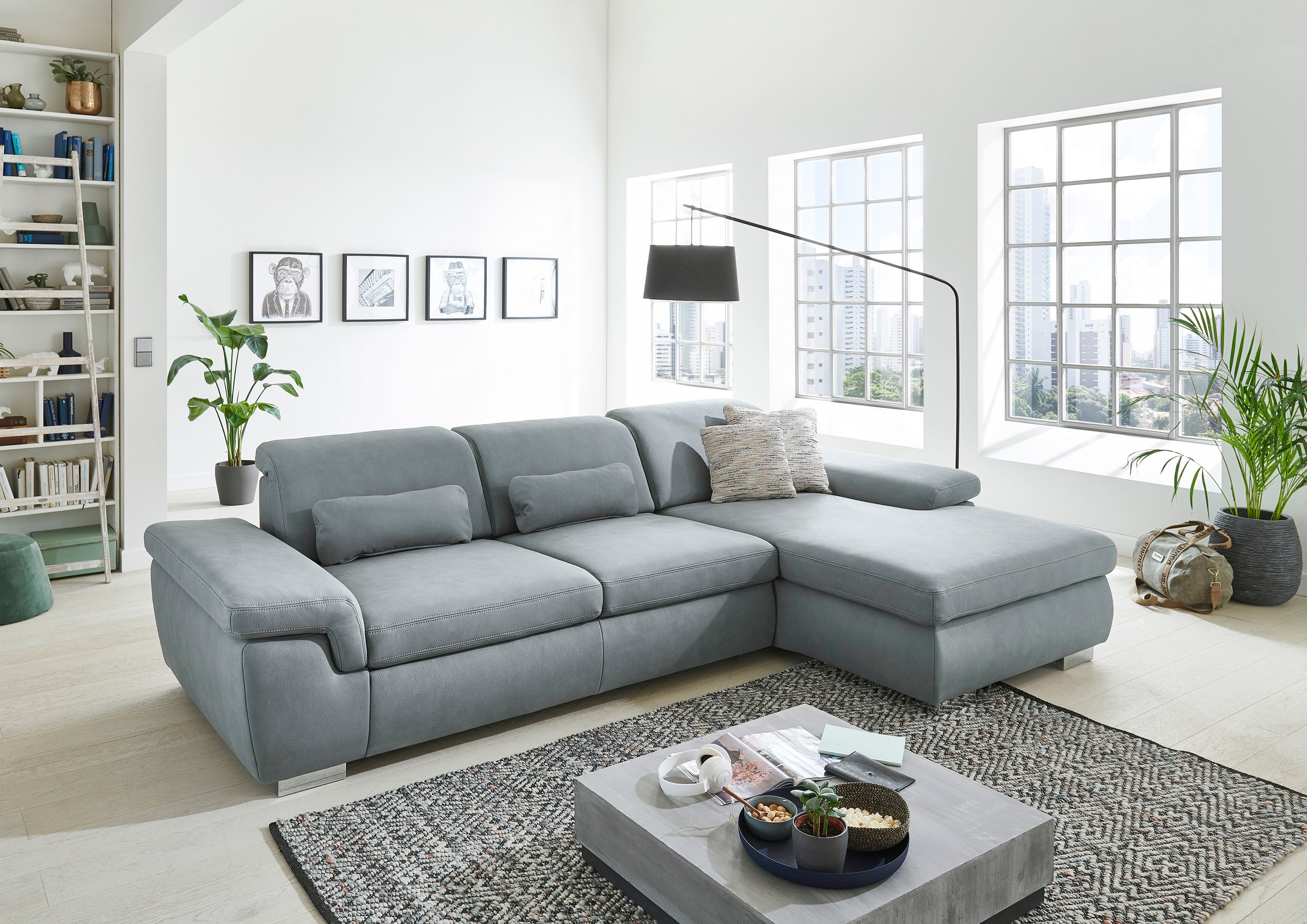 Die PlanBar Ecksofa »MP-IN17041 L-Form«, mit Sitztiefenverstellung, optional Kopfteilverstellung & Bettfunktion