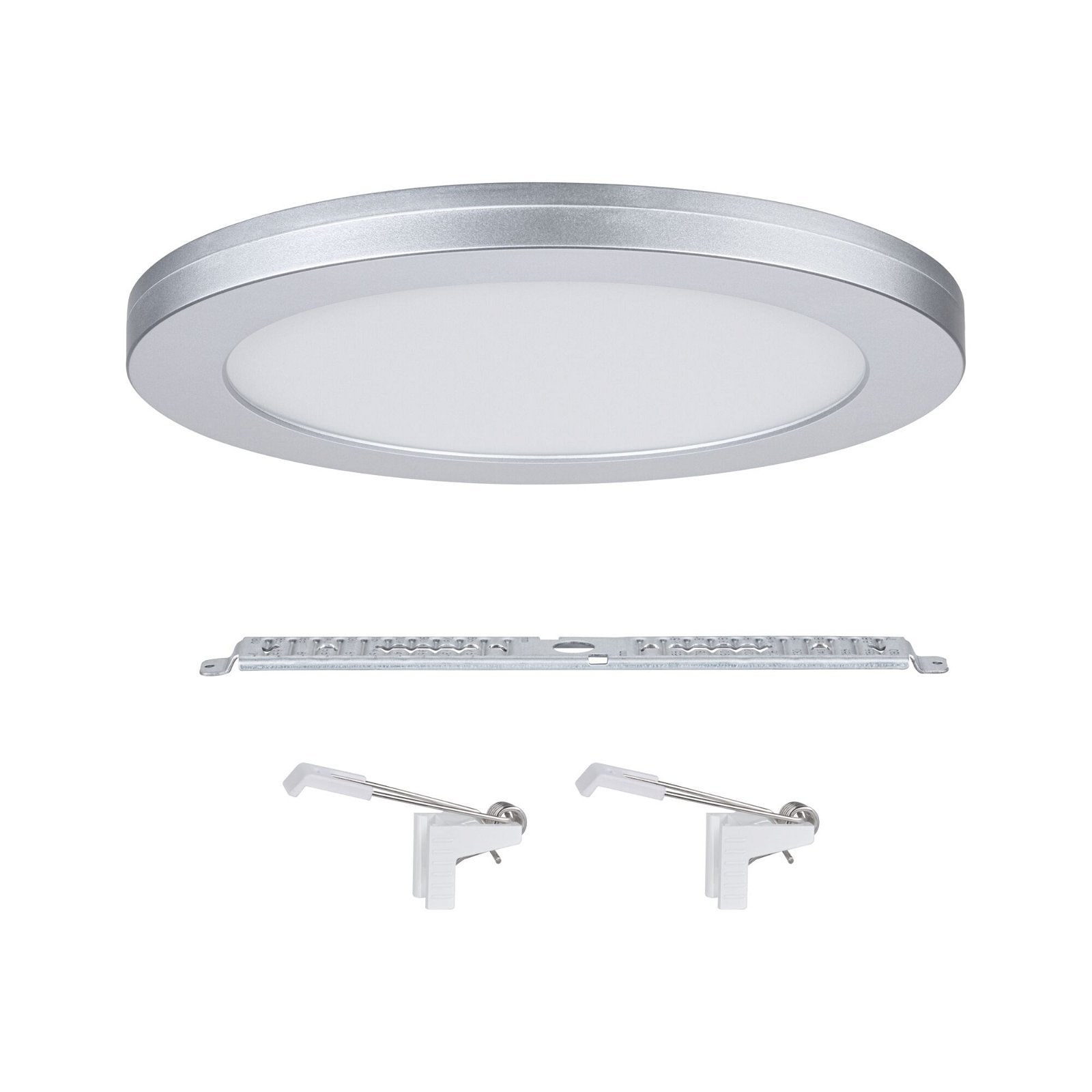 Paulmann LED Einbauleuchte »2in1 Cover-it rund 225mm 16,5W 1200lm 4000K Chrom matt« 1 Stk. Neutralweiß Einbaupanel