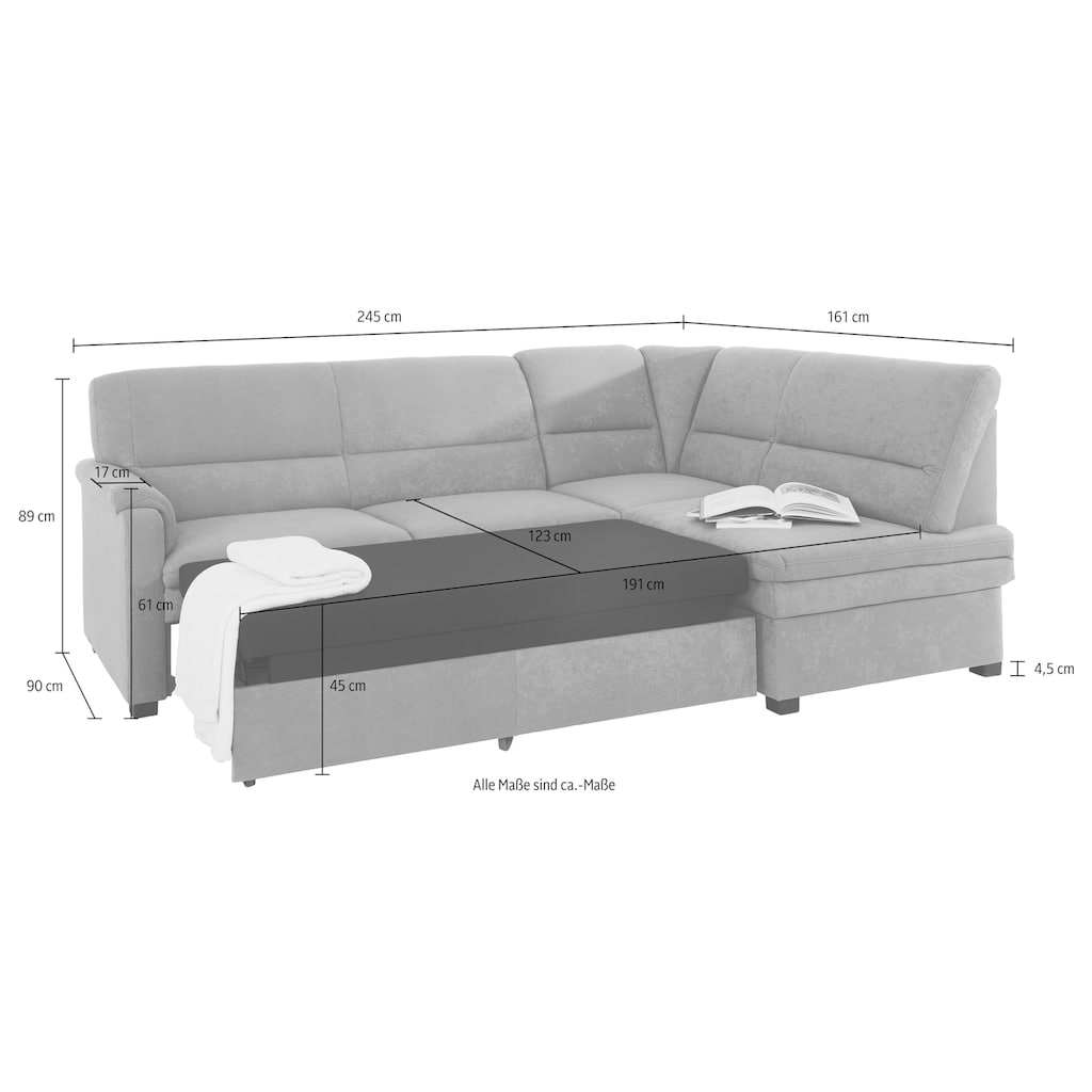 sit&more Ecksofa »Pisa L-Form«