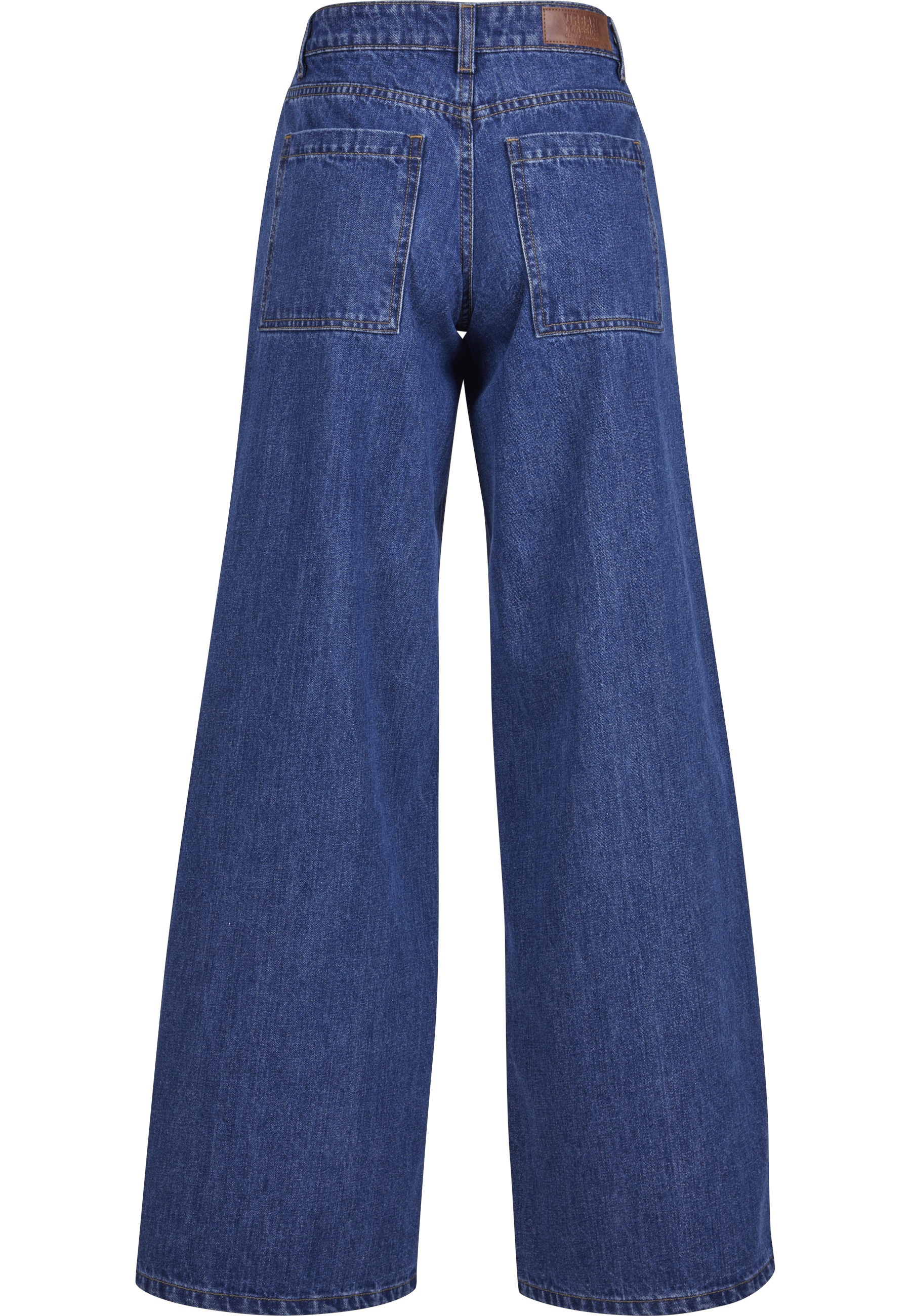 URBAN CLASSICS Bequeme Jeans »Urban Classics Damen Ladies Mid Waist Wide Denim«