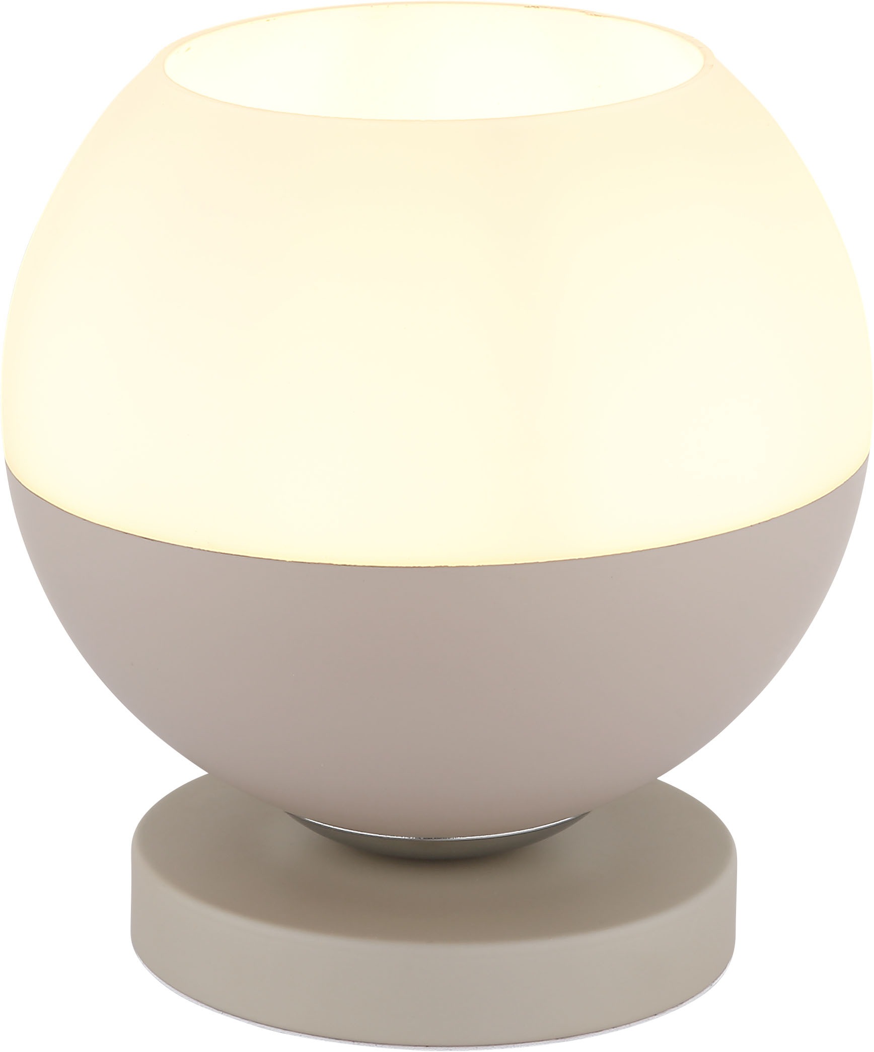 GLOBO LIGHTING Tischleuchte »RAGUSA« E27 1 Stk. Sandfarbene Tischlampe Glaskugel, Wippschalter, E27