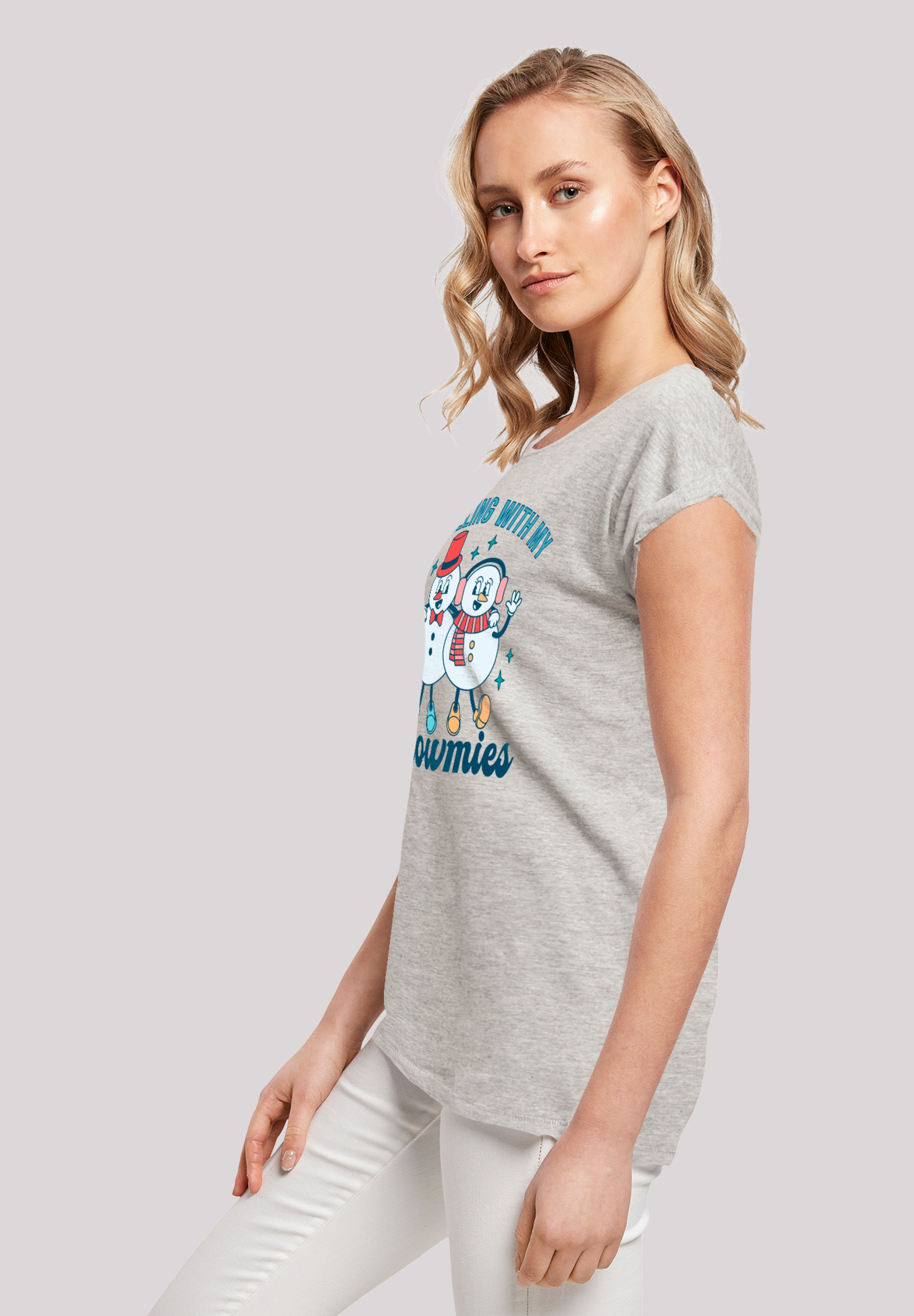 F4NT4STIC T-Shirt »Chilling with My Snowmies«, Premium Qualität