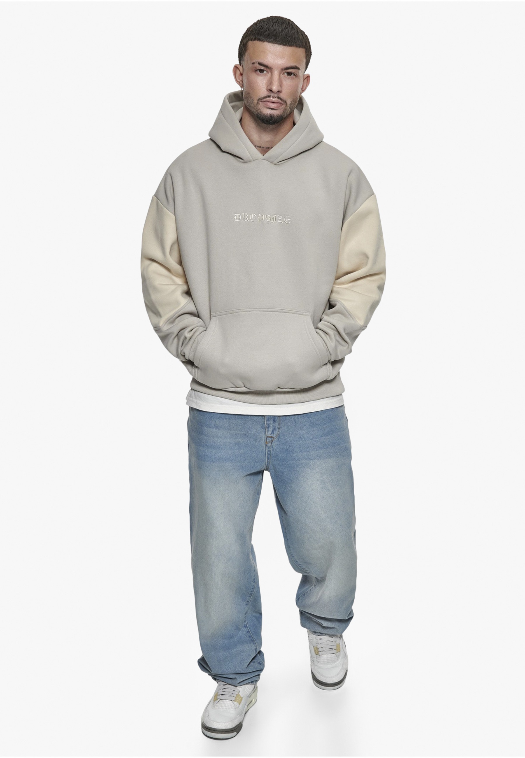 Dropsize Kapuzensweatshirt »Dropsize Herren Dropsize Heavy Oversize Split Colour V2 Hoodie«, 1 Stk.
