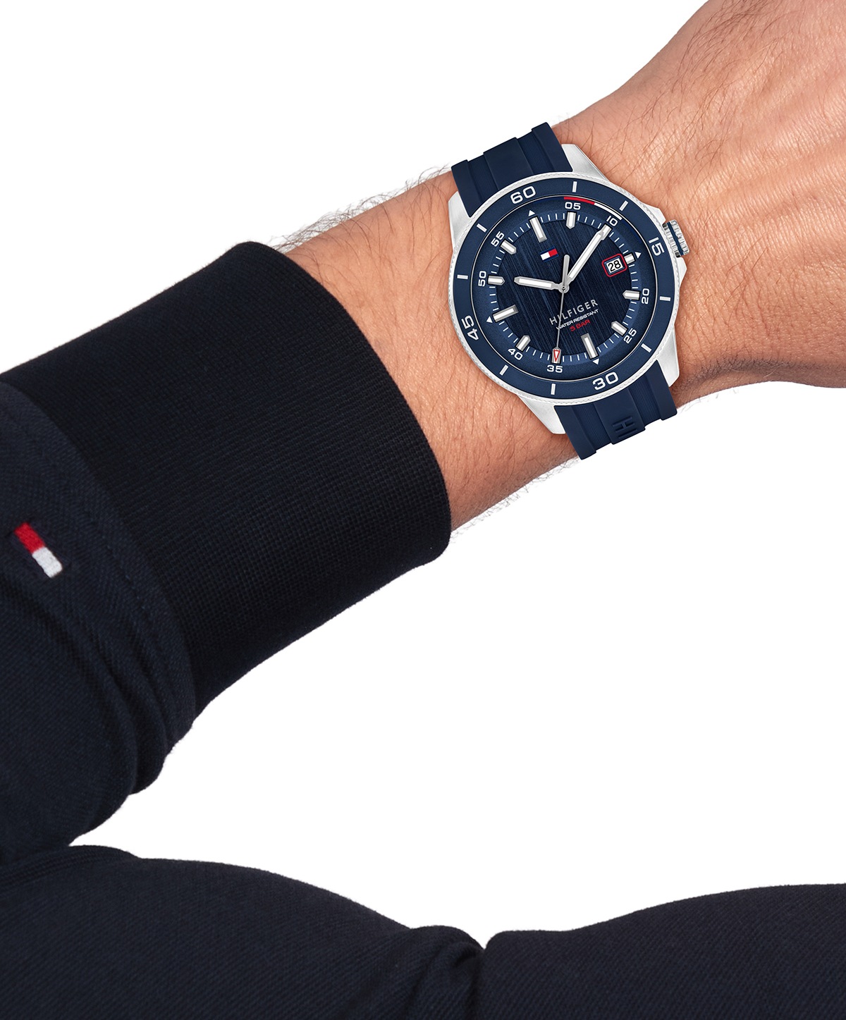 Tommy Hilfiger Quarzuhr »REMY« Armbanduhr, Herrenuhr, Silikonarmband, analog, Tag