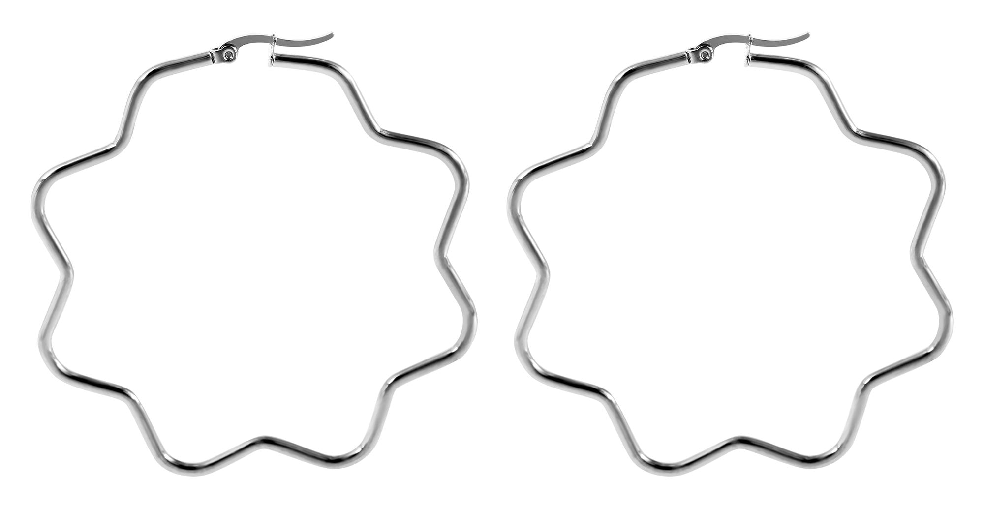 Adelia´s Paar Creolen "Damen Ohrringe – Creole Blume aus Edelstahl" Ideal a günstig online kaufen