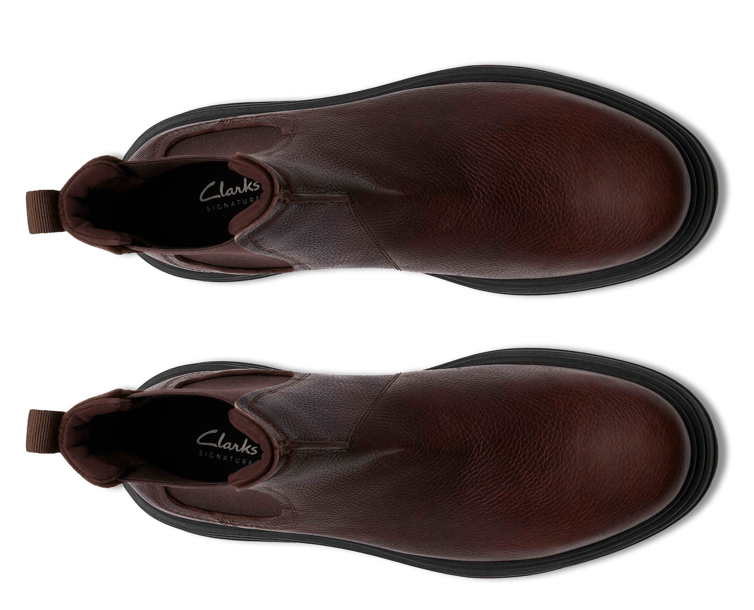 Clarks Chelseaboots »Badbury«, Boots, Winterboots mit modischem Blockabsatz