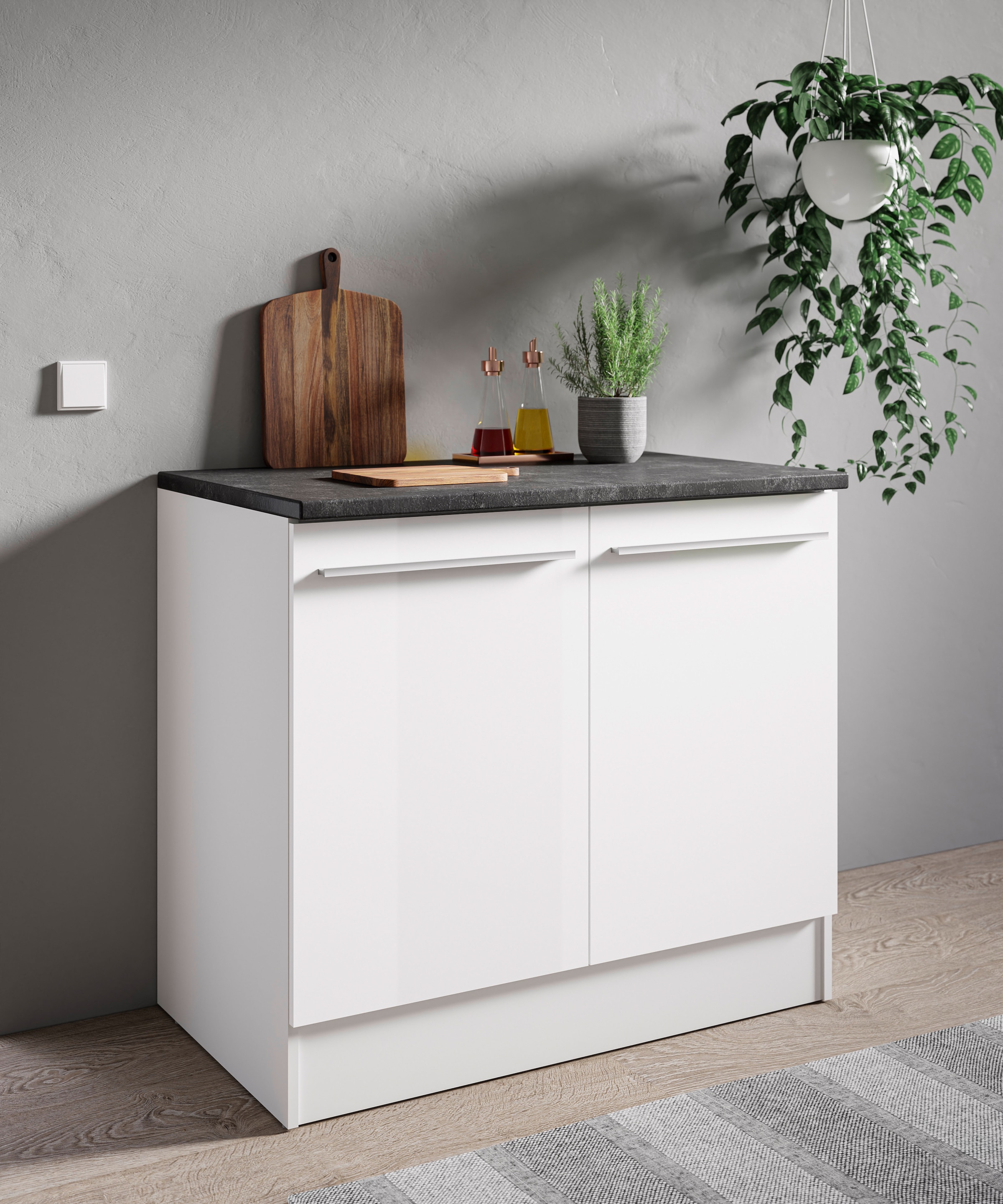 BASIC by Balculina Spülenschrank »Jazz B/T/H 100x60x90 cm« 1 Stk. tlg. Breite 100cm, Melaminbeschichtung