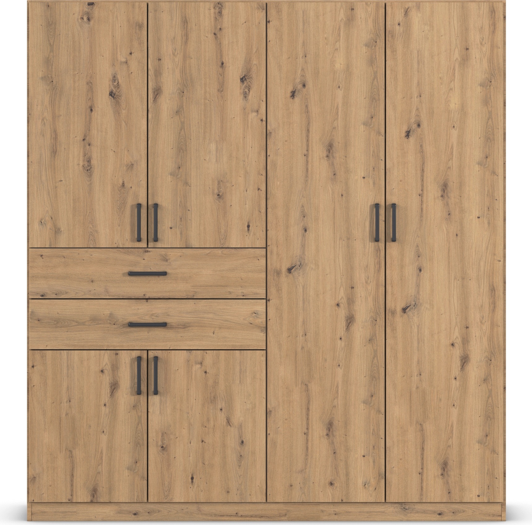 rauch Drehtürenschrank »Kleiderschrank Schrank Garderobe MAIKA mit Dekor-Front«, 2 Schubladen, in verschiedenen Breiten, Höhen, Farben, MADE IN GERMANY