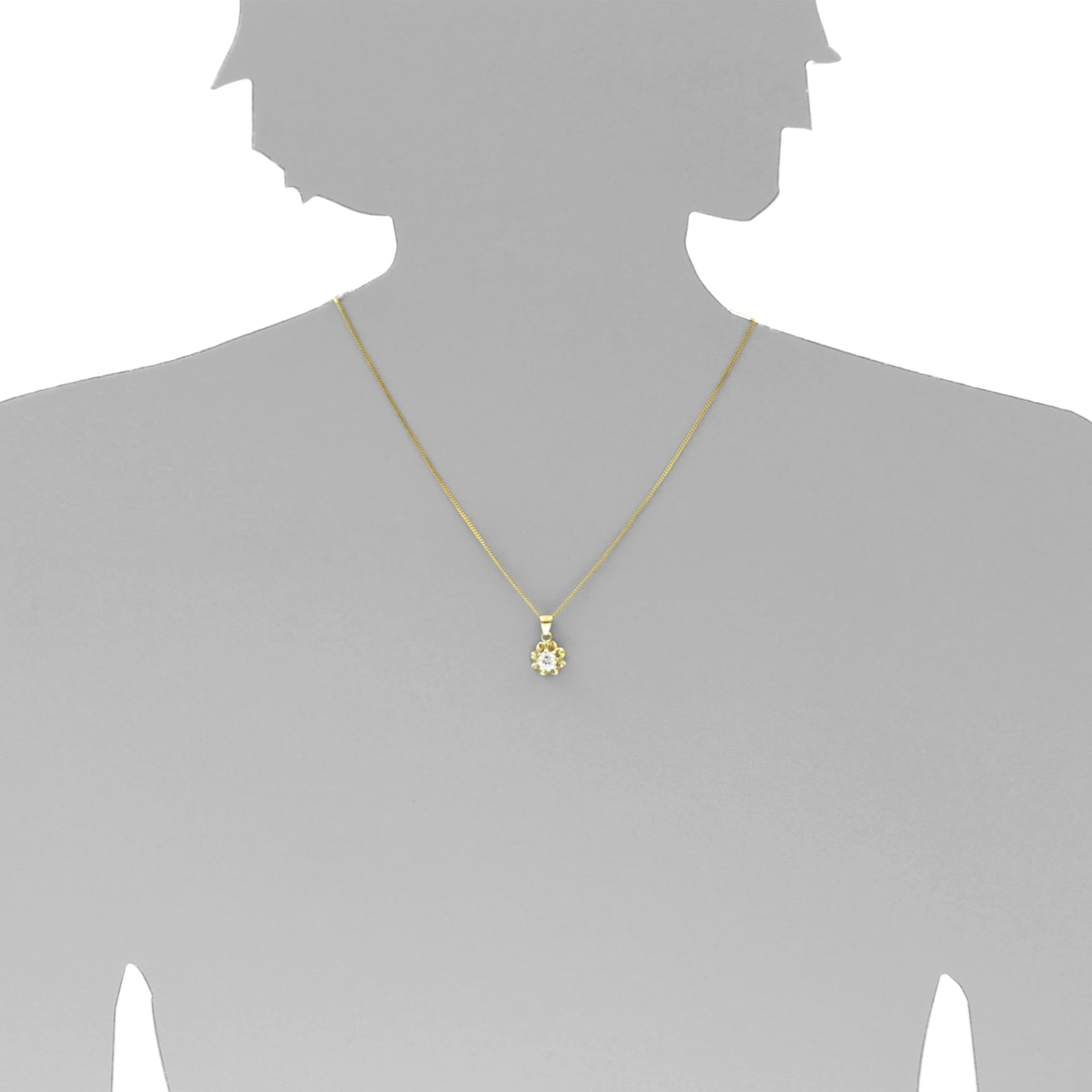 OSTSEE-SCHMUCK Kette und Anhänger Set »- Pia 6 mm - Gold 333/000 - Zirkonia«