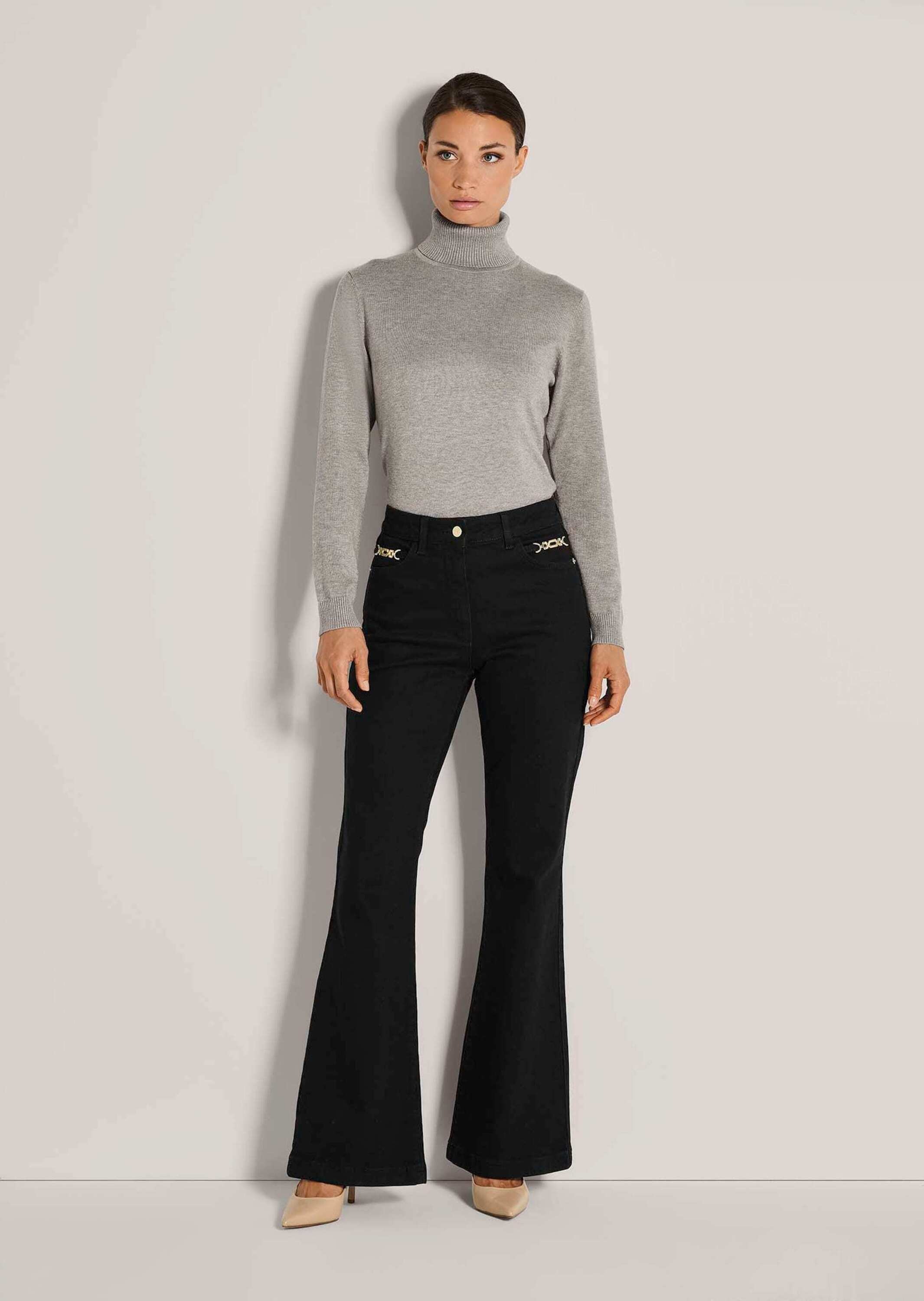 MADELEINE Regular-fit-Jeans »Bootcut-Jeans Bootcut-Jeans mit Kettendetails«