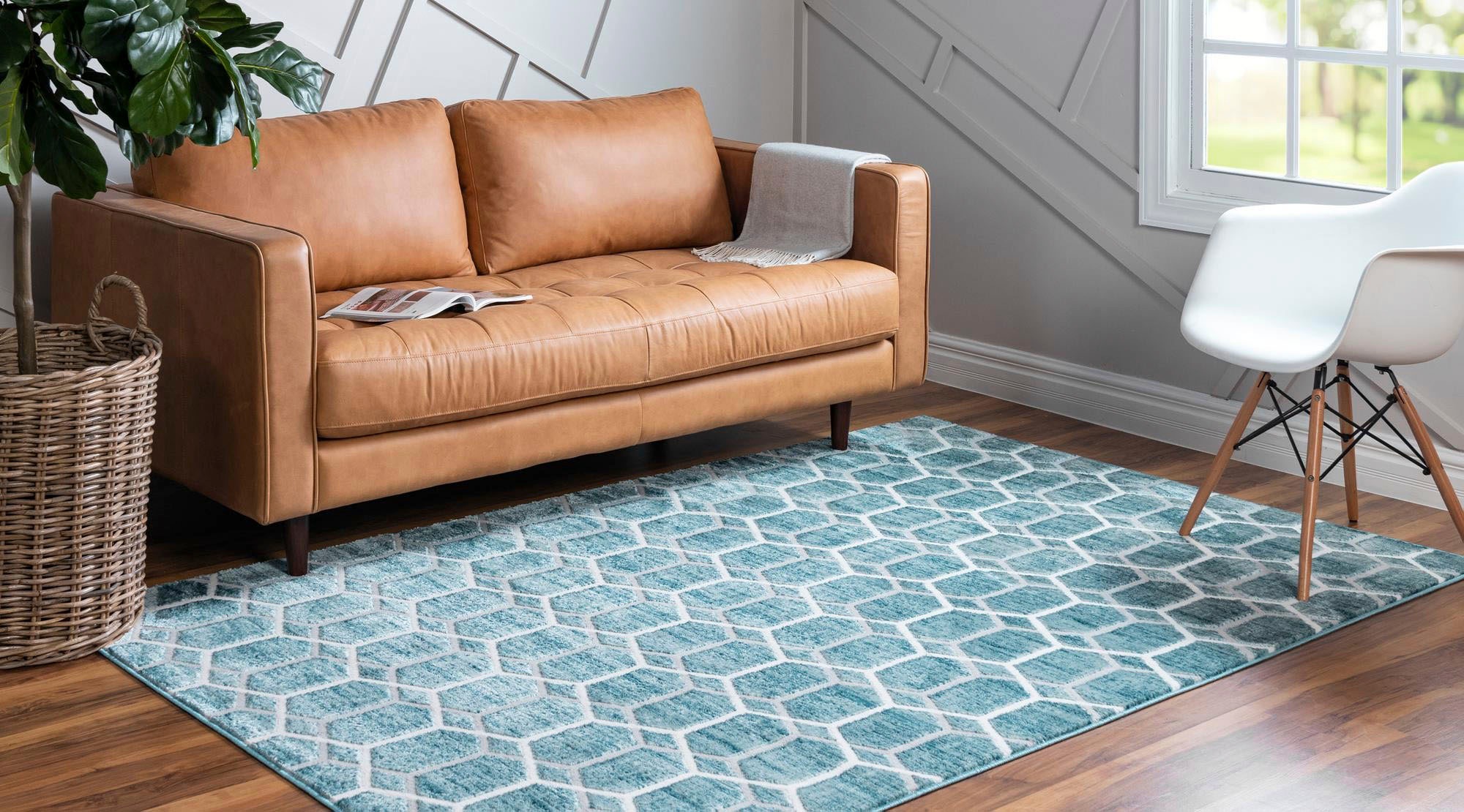Myflair Möbel & Accessoires Teppich »Titan Trellis Lagerräumung«, rechteckig, 13 mm Höhe, Kurzflor, gewebt, modernes geometrisches Design