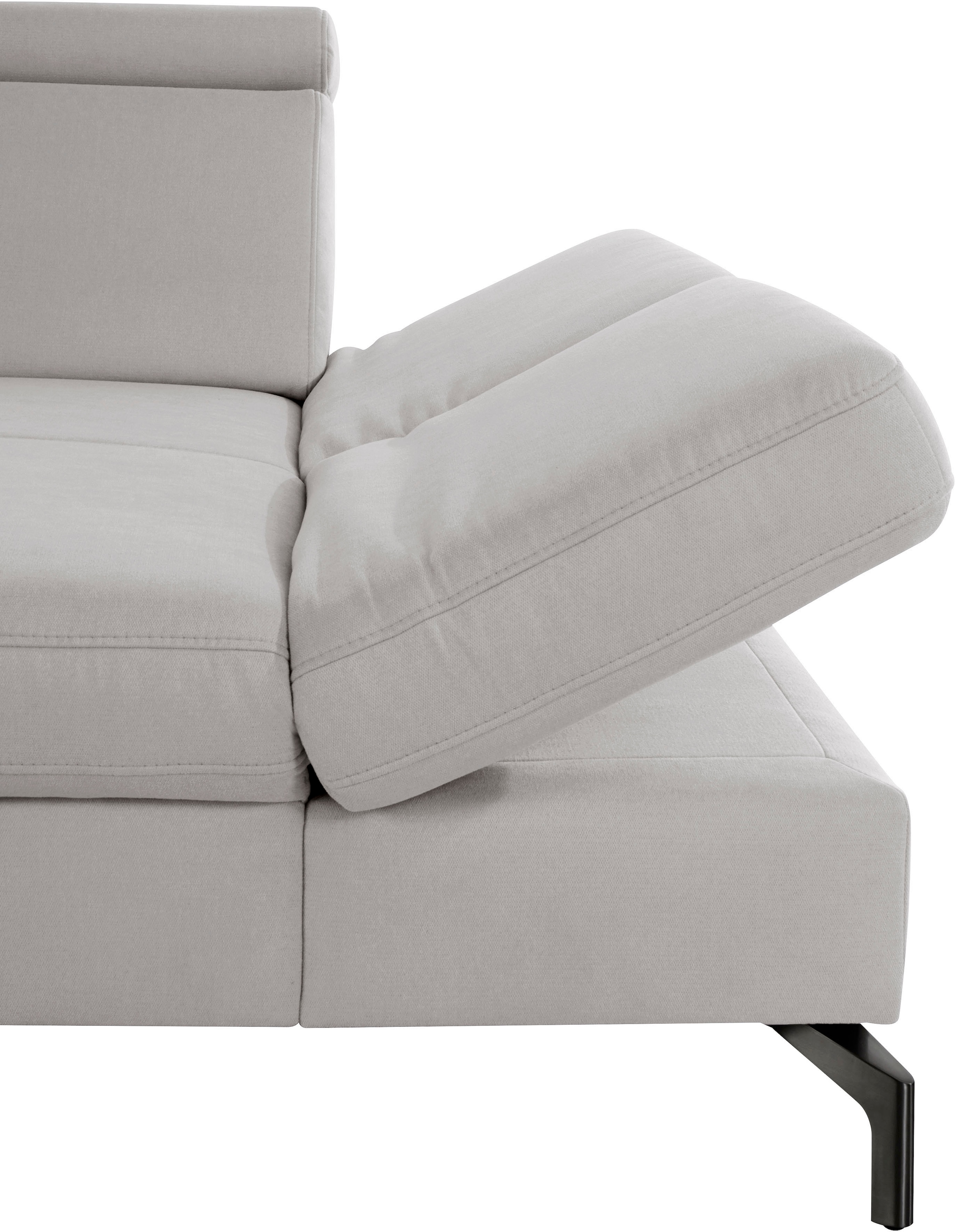 sit&more Ecksofa »Brisbane L-Form«, Fußhöhe 15 cm, inklusive Sitztiefen-, Armteil- und Kopfteilverstellung