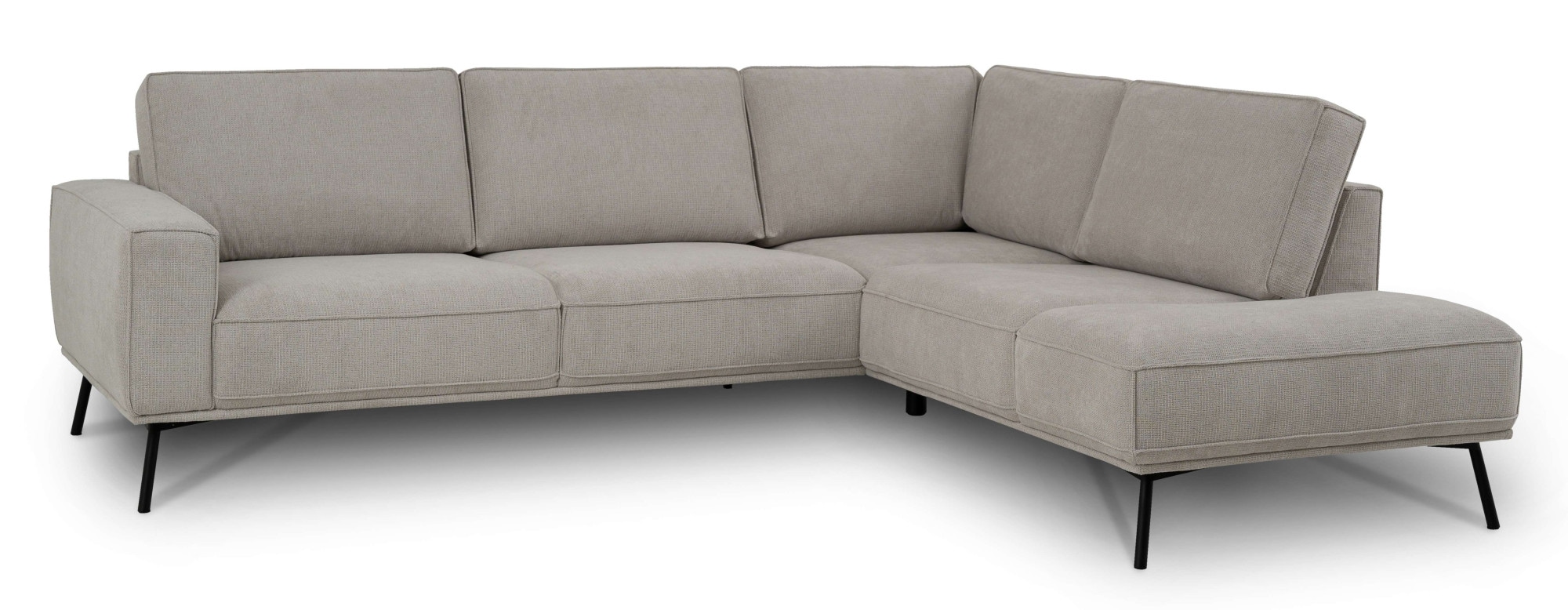 andas Ecksofa »Vosby«, Breite 260 cm, Chenille, mit dekorativer Kedernaht