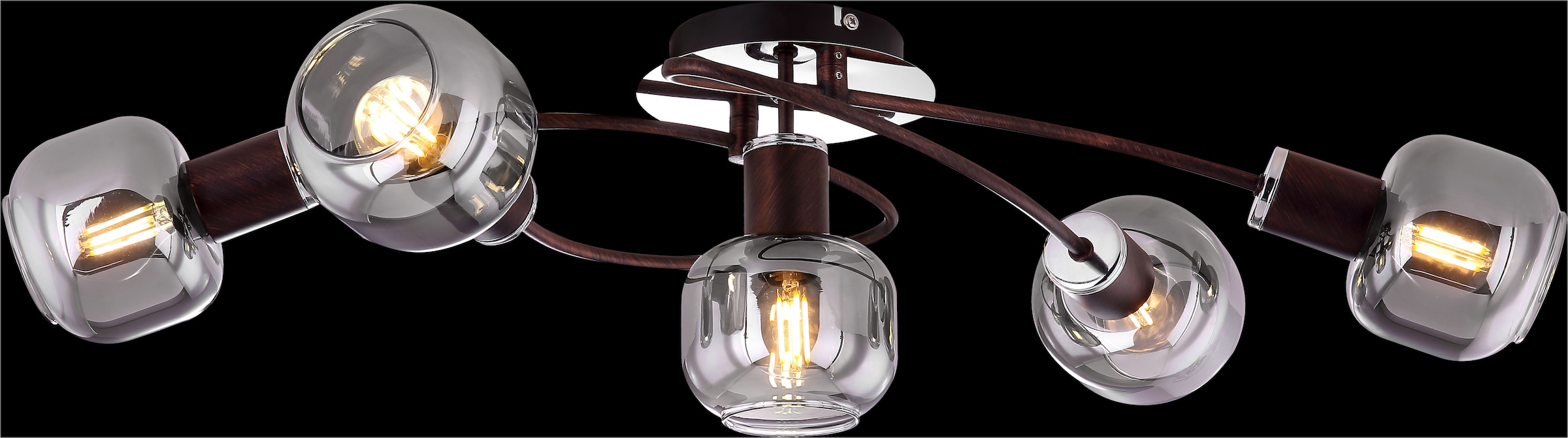 GLOBO LIGHTING Deckenleuchte »PALLO«, Leuchtmittel E14 | ohne Leuchtmittel, Deckenlampe/Wohnzimmer/Schlafzimmer/modern