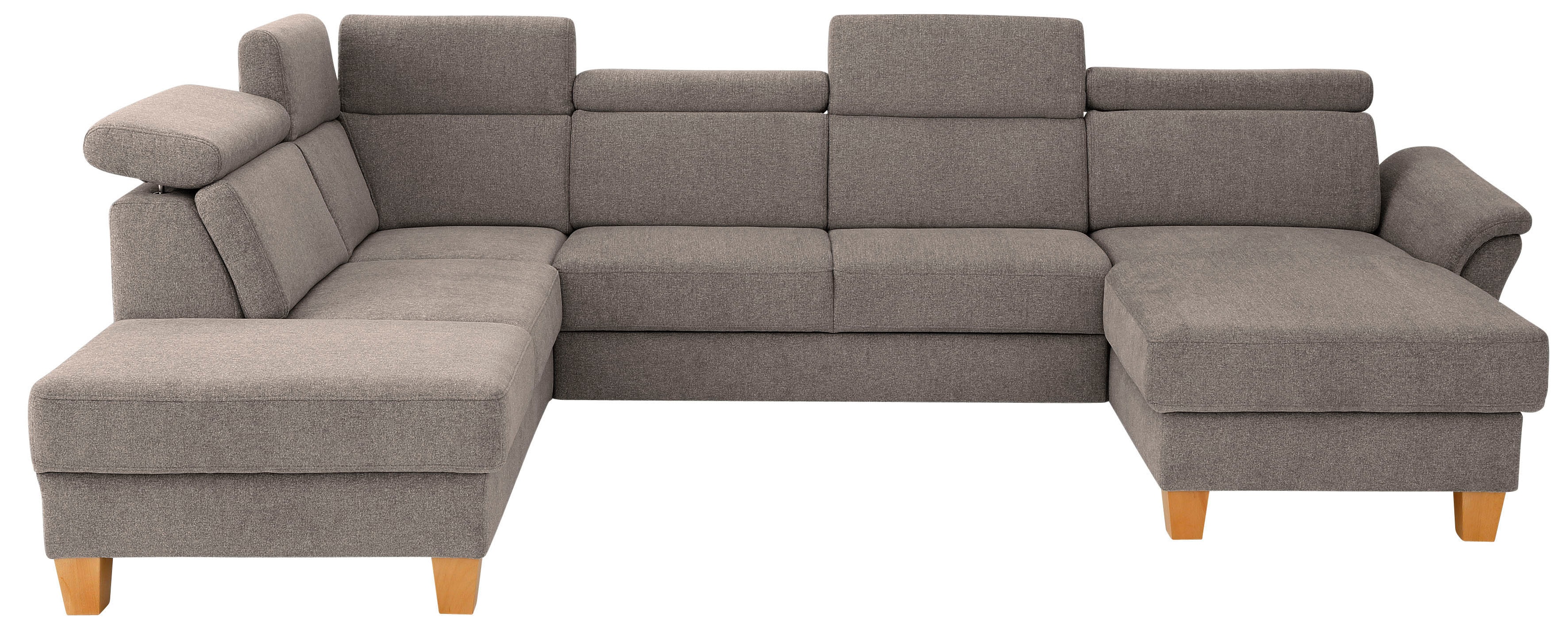 OTTO home Wohnlandschaft "Conville U-Form" Kopfteilverstellung wahlweise mit Schlaffunktion und Bettkasten