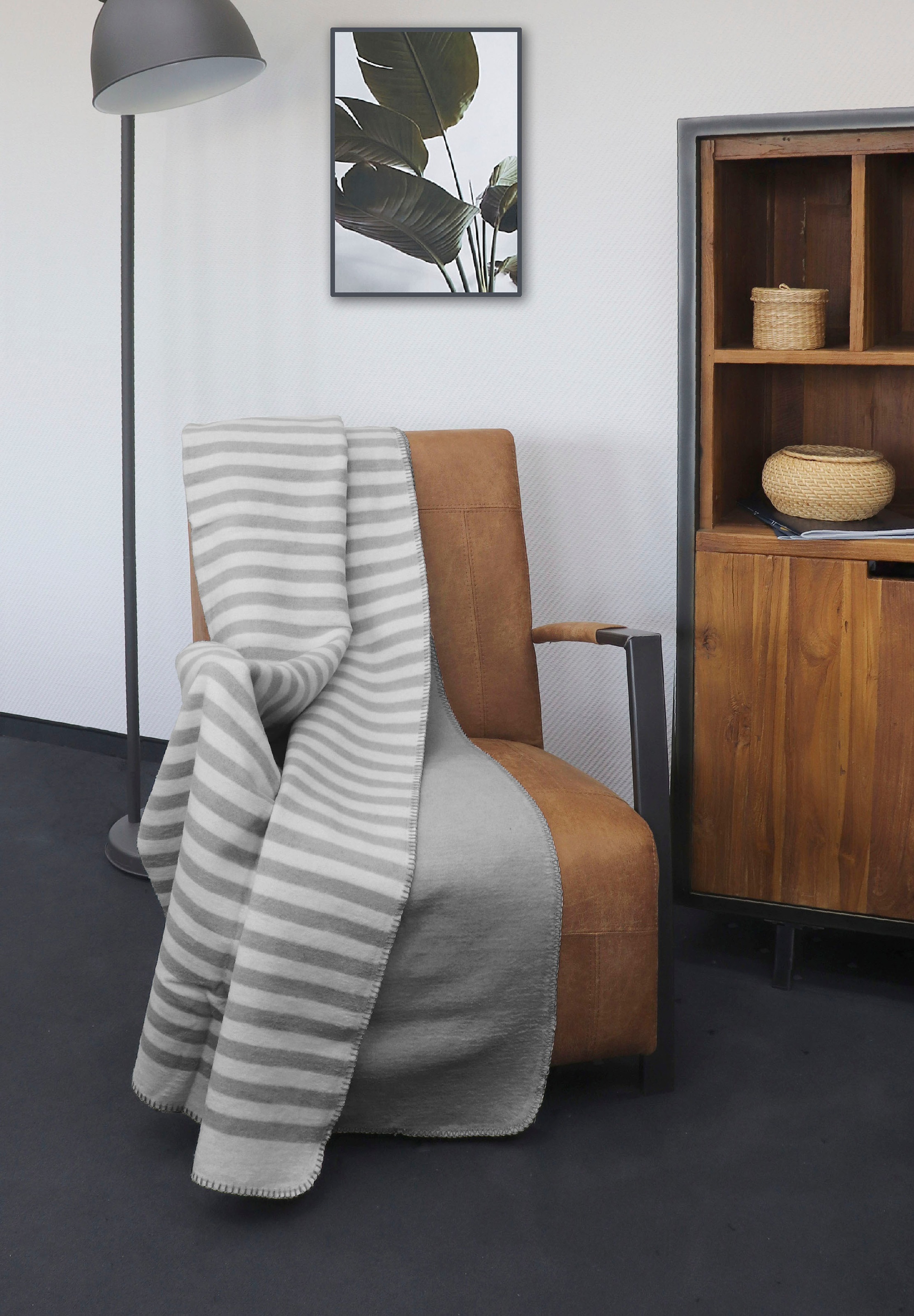 Biberna Wohndecke "Aras" weiche Wohndecke mit Wendefunktion und Melangeopti günstig online kaufen