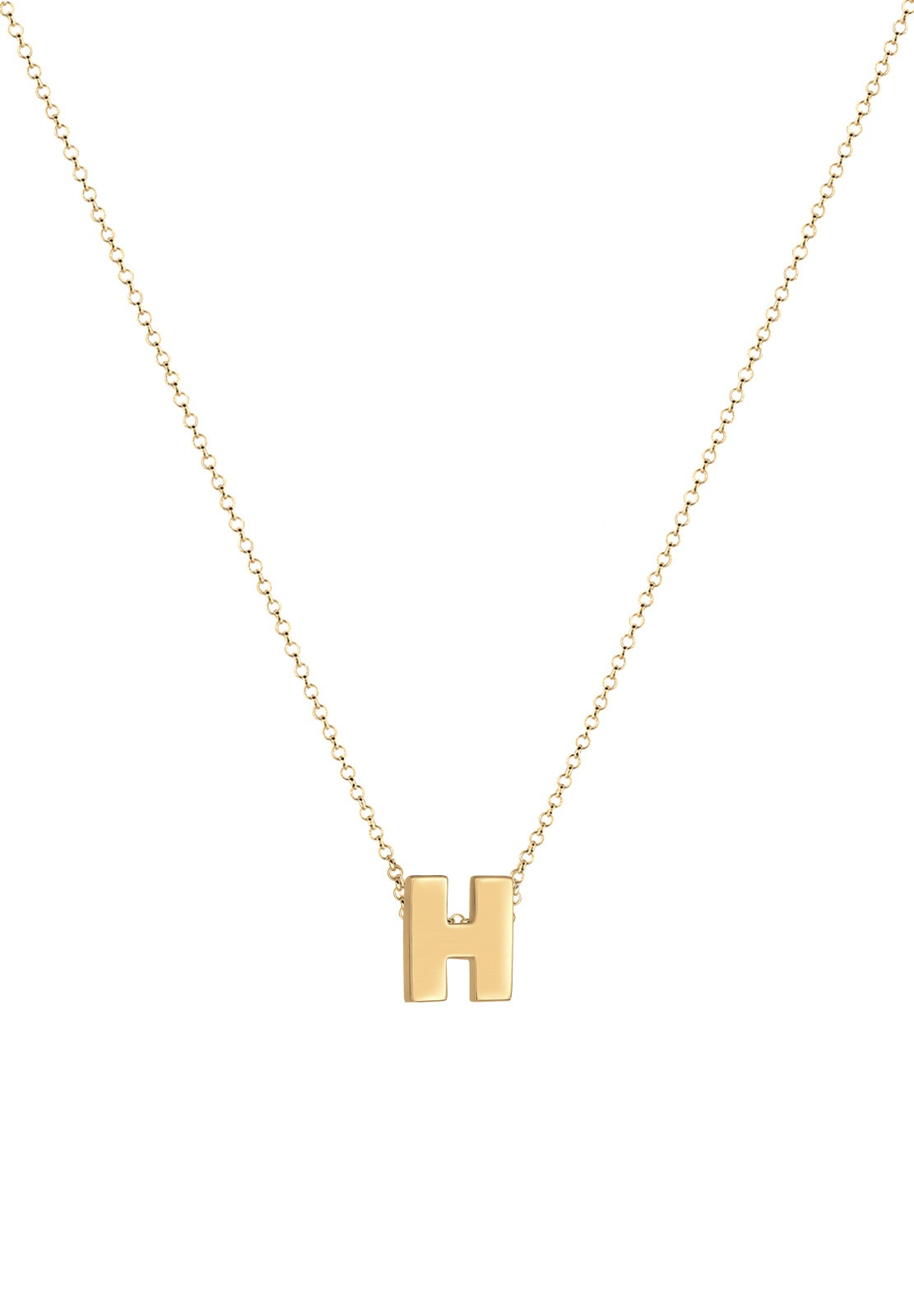 Elli Kette mit Anhänger »Buchstabe H Initialen 925 Sterling Silber«