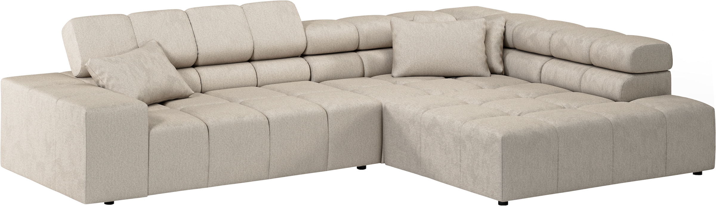 INOSIGN Ecksofa »Ancona incl. Kopfteilverstellung, OTTOs Choice, Breite 319cm, L-Form«, wahlweise motorische Sitztiefenverstellung, auch in Cord + Easy Care