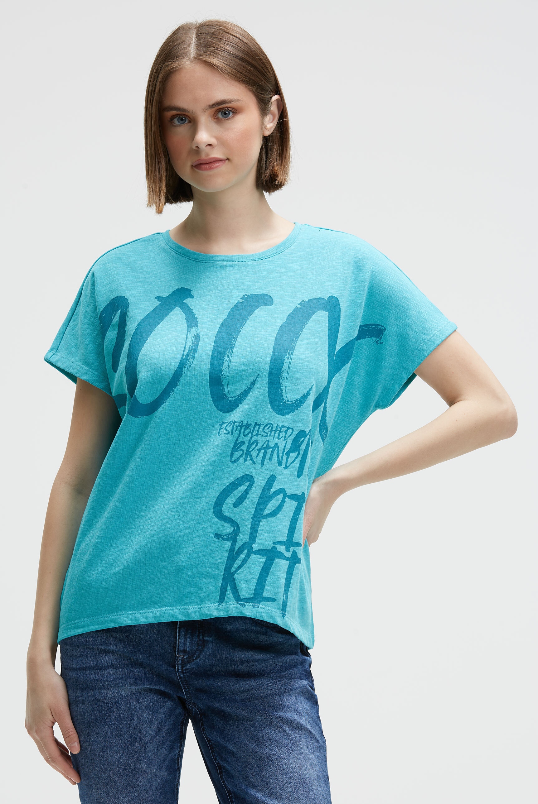 SOCCX Rundhalsshirt, mit längerer Rückenpartie günstig online kaufen