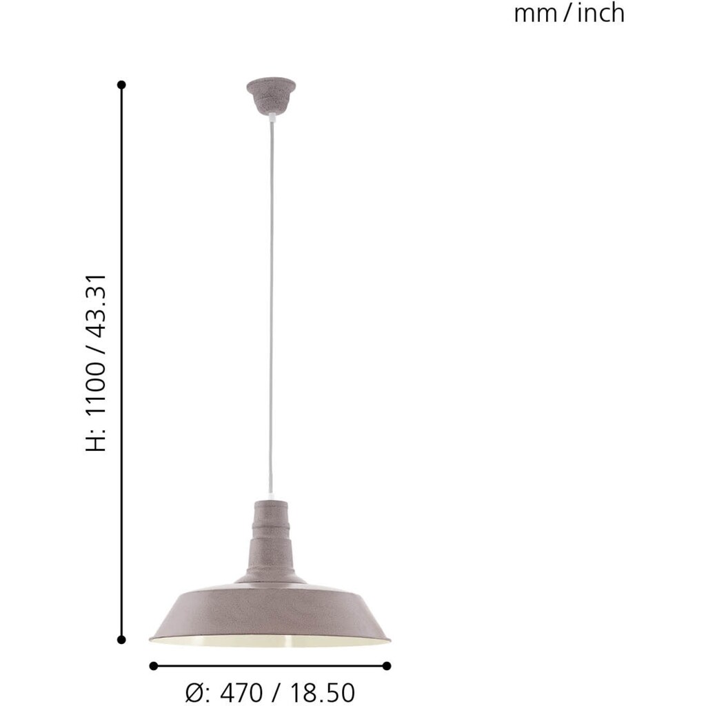 EGLO Pendelleuchte »SOMERTON1«, 1 flammig-flammig