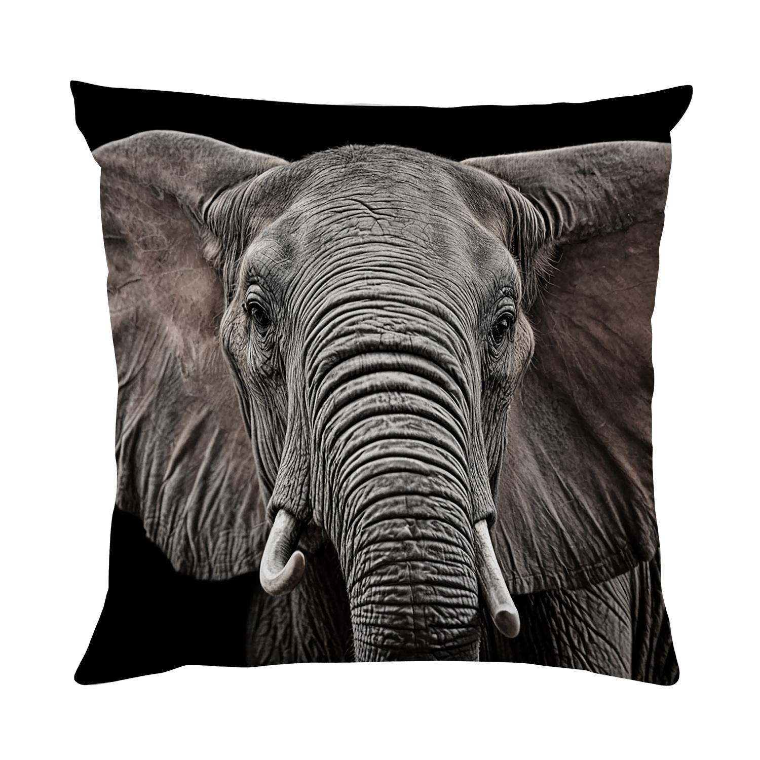 queence Dekokissen »Elefant«, Kissenhülle mit HD Premium Druck, geruchsneutral, 40x40cm
