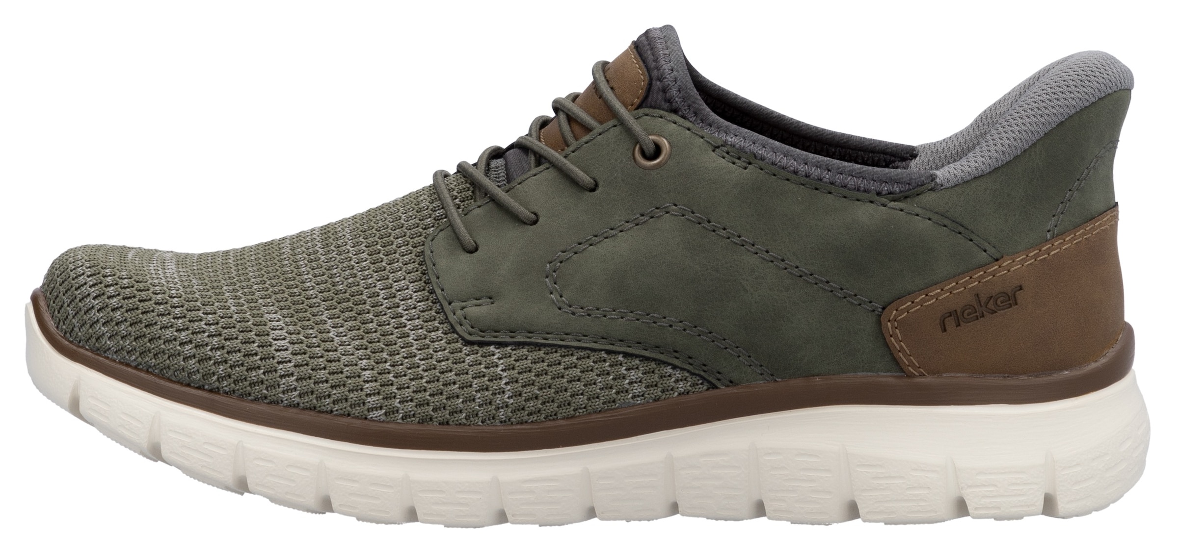 Rieker Slip-On Sneaker, Freizeitschuh, Halbschuh, Schlupfschuh, gepolsterter Fersenabschluss