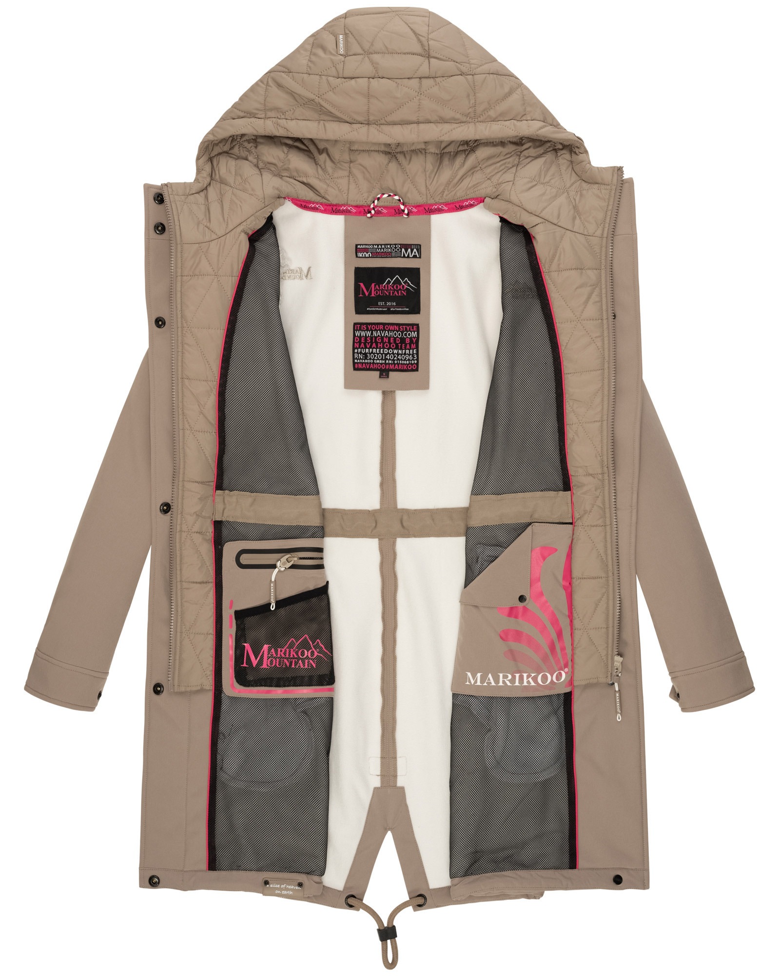 Marikoo Softshelljacke »Mountain Presanella«, mit einem Doppelkragen