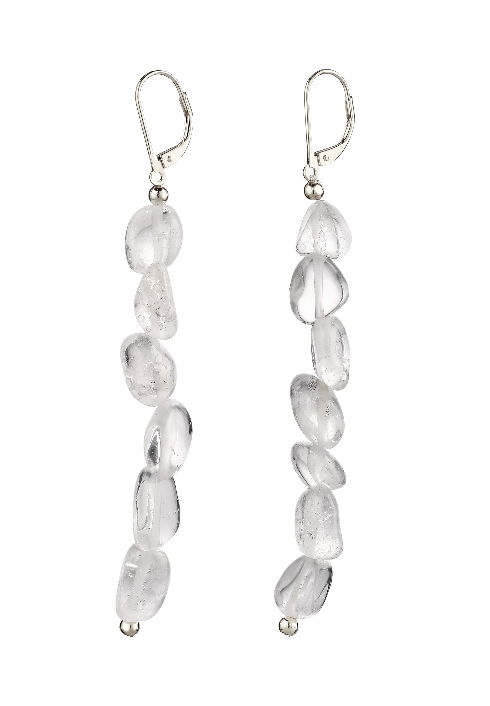 Elli Paar Ohrhänger »Ohrringe Ohrhänger lang Rock Crystal Transparent 925 Sterling Silber«