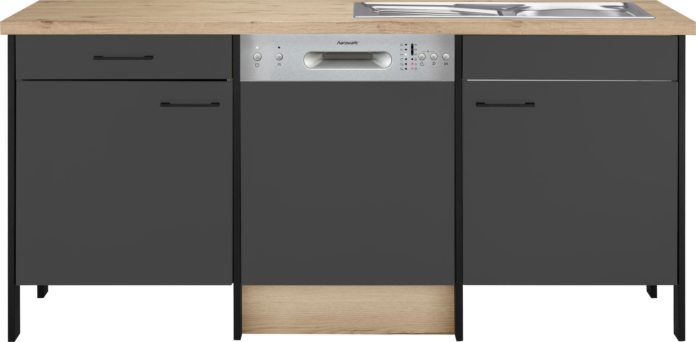 OPTIFIT Spülenschrank »Tokio«, 192 cm breit, mit Stahlgestell, mit Vollauszug