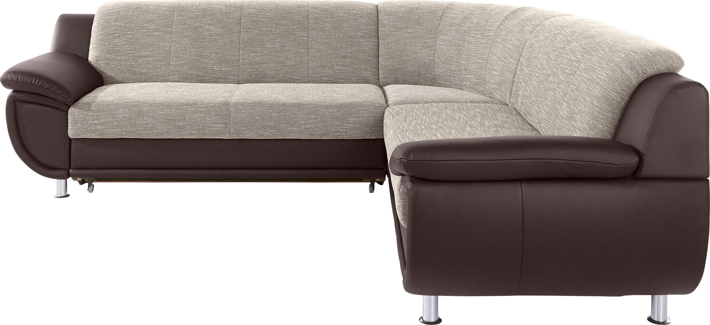 TRENDMANUFAKTUR Ecksofa »Rondo 3, zeitlos und modern, im Materialmix, L-Form«, wahlweise Federkern für hohen Sitzkomfort, wahlweise Bettfunktion