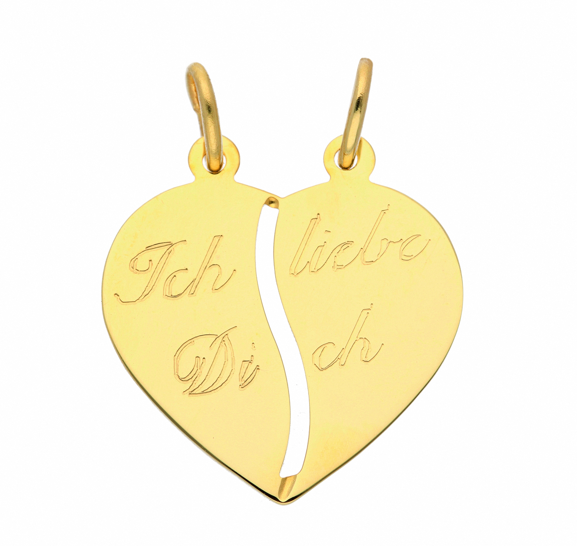 Gold Set »333 - mit Kette Partneranhänger«, mit | bestellen Adelia´s Anhänger Anhänger Halskette BAUR Schmuckset