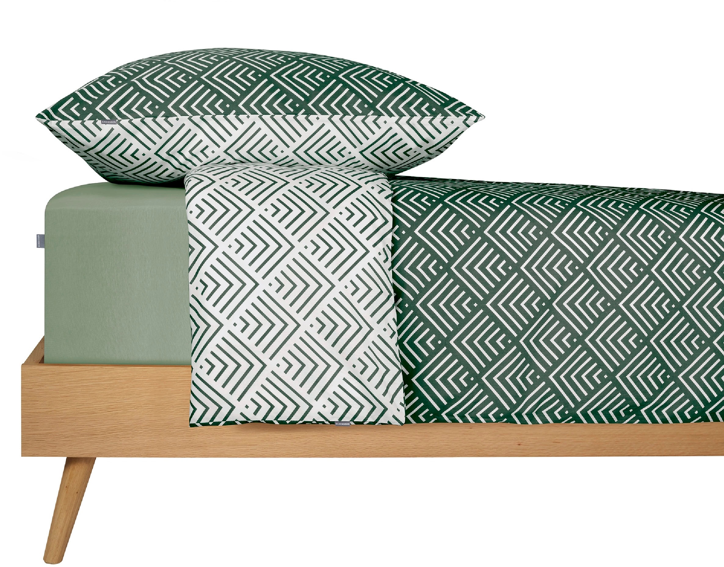 Schiesser Bettwäsche »Mabel aus weicher Baumwolle mit abstraktem Muster«, MADE IN GREEN by OEKO-TEX®