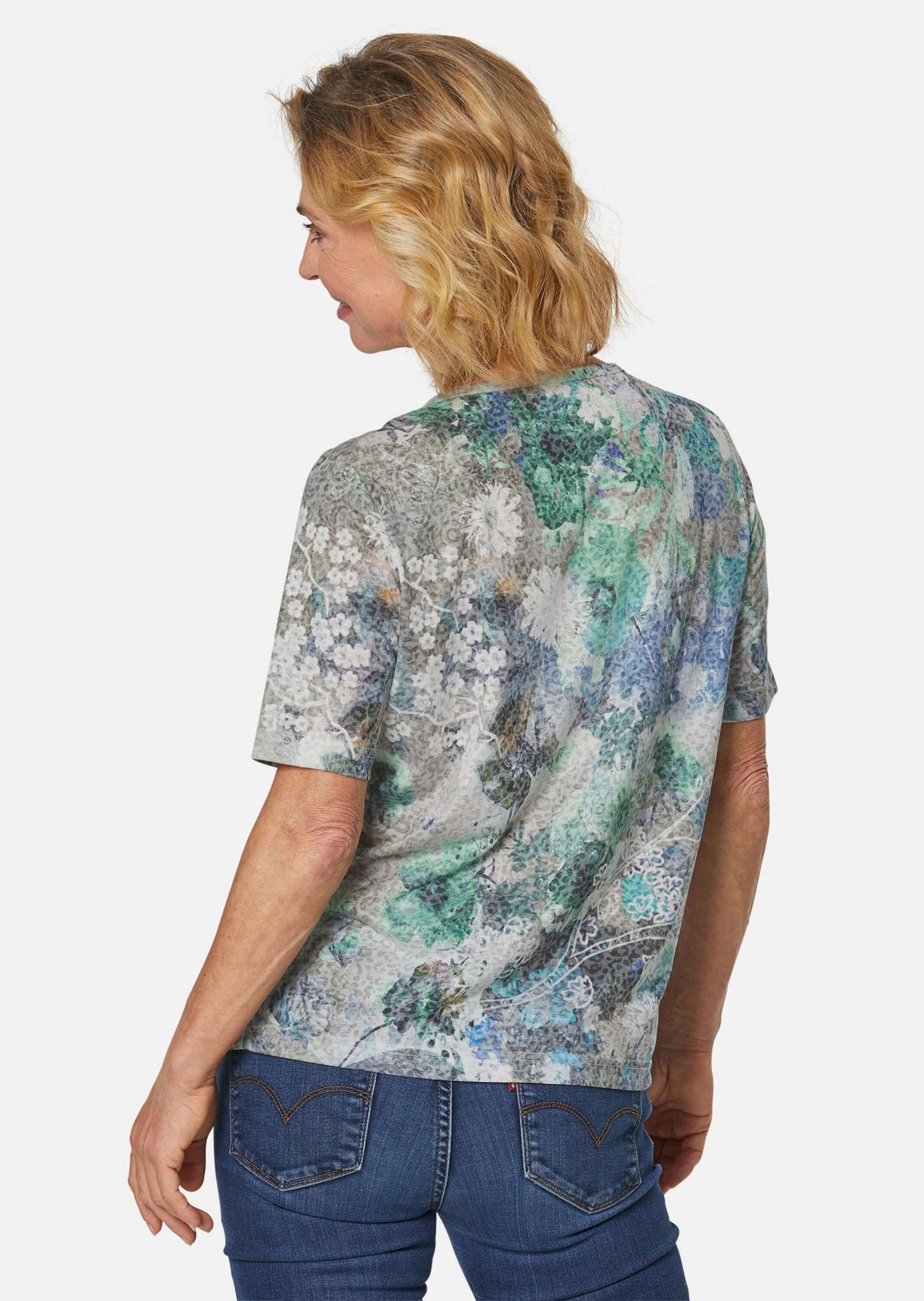 GOLDNER Print-Shirt »Kurzgröße Faszinierendes Ausbrenner-Shirt«