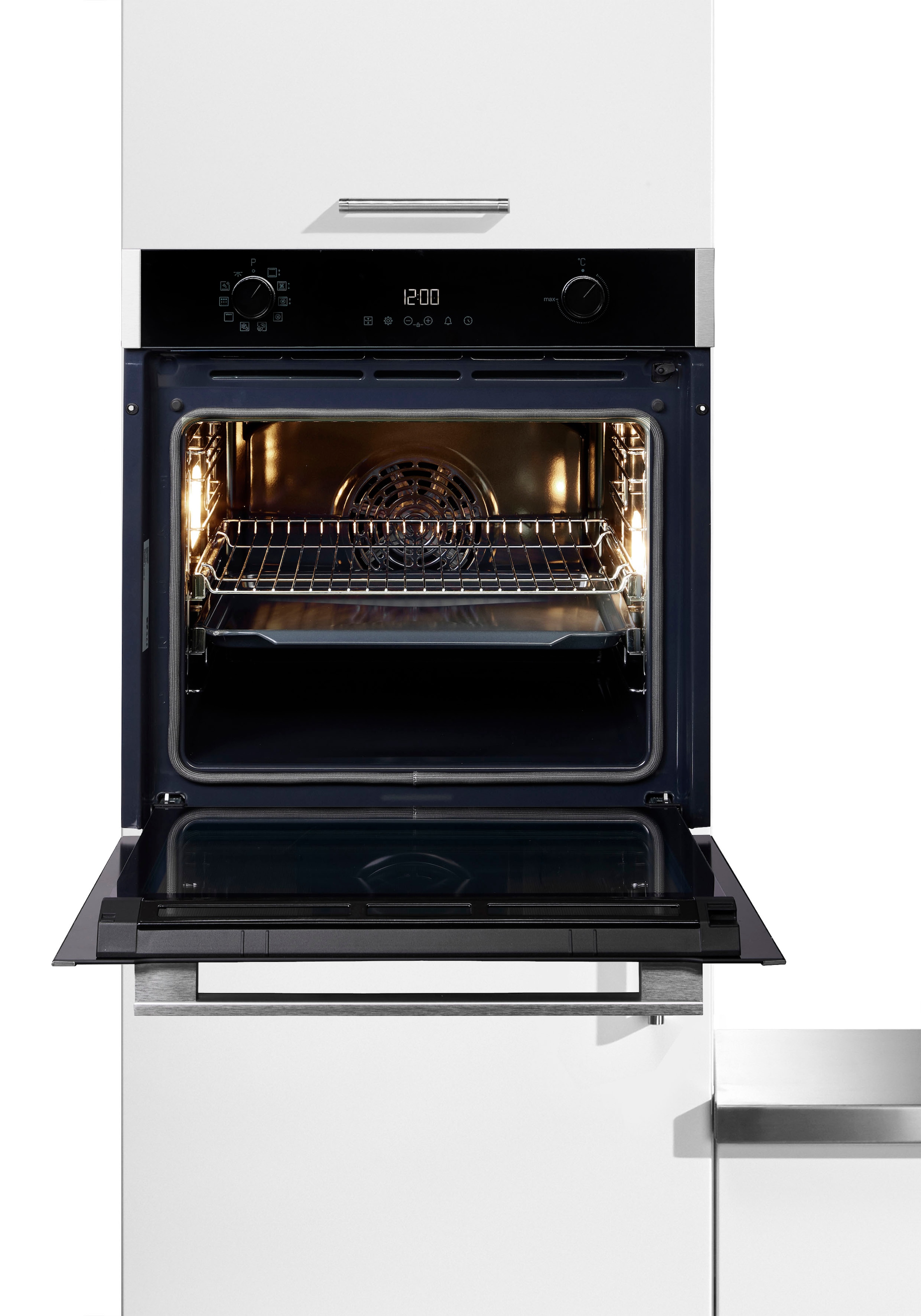 Grundig Pyrolyse Backofen  »GEBM19300BMPF«, mit 2-fach-Teleskopauszug, Pyrolyse-Selbstreinigung