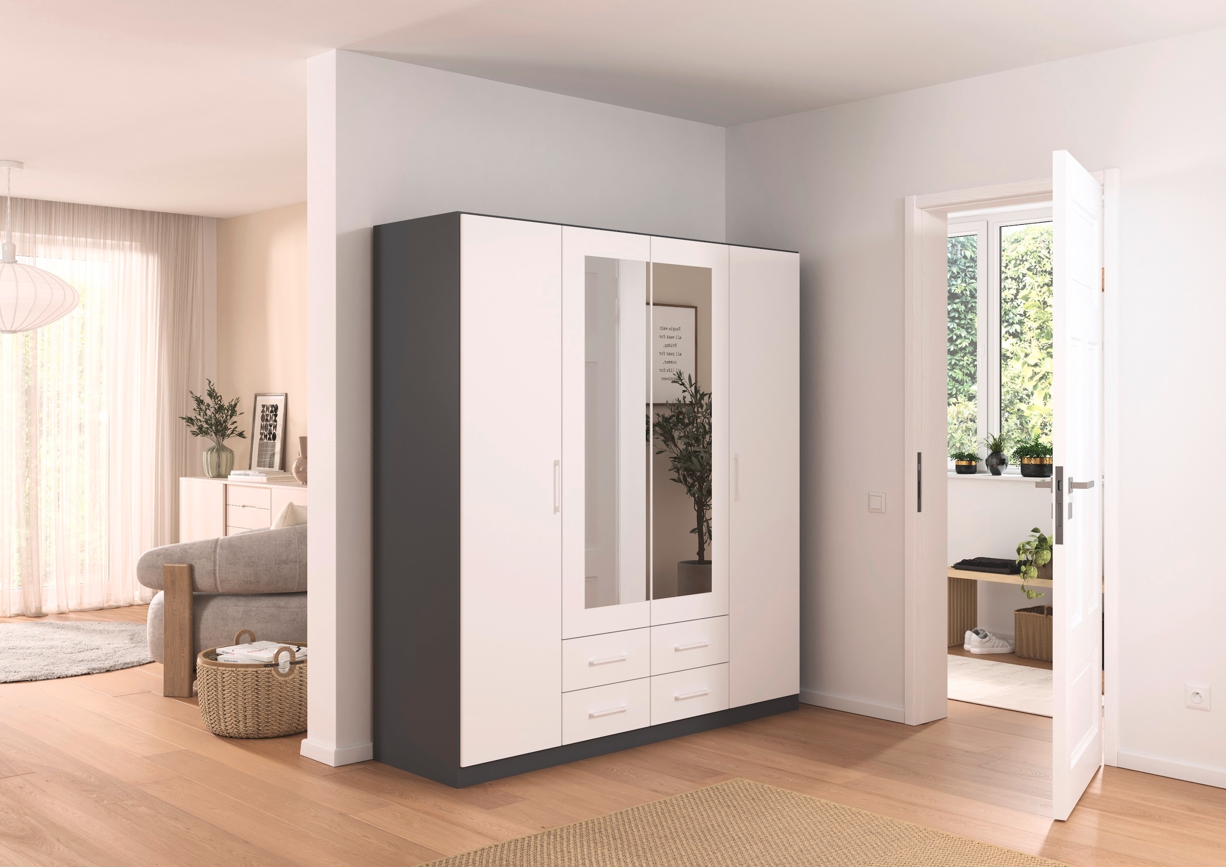 rauch Drehtürenschrank "Kleiderschrank Schrank Garderobe KREFELD optional m günstig online kaufen